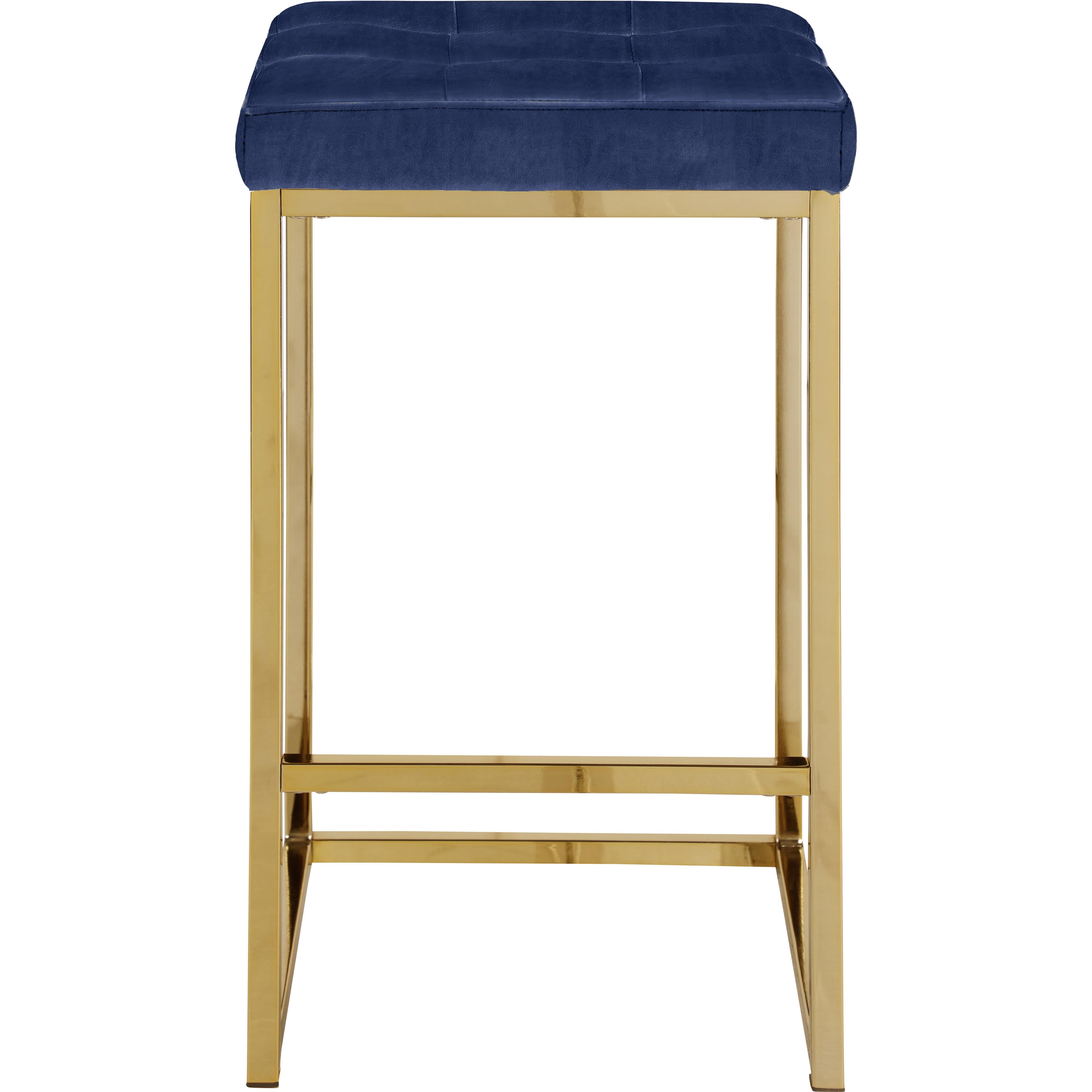 Meridian Nicola Navy Velvet Stool