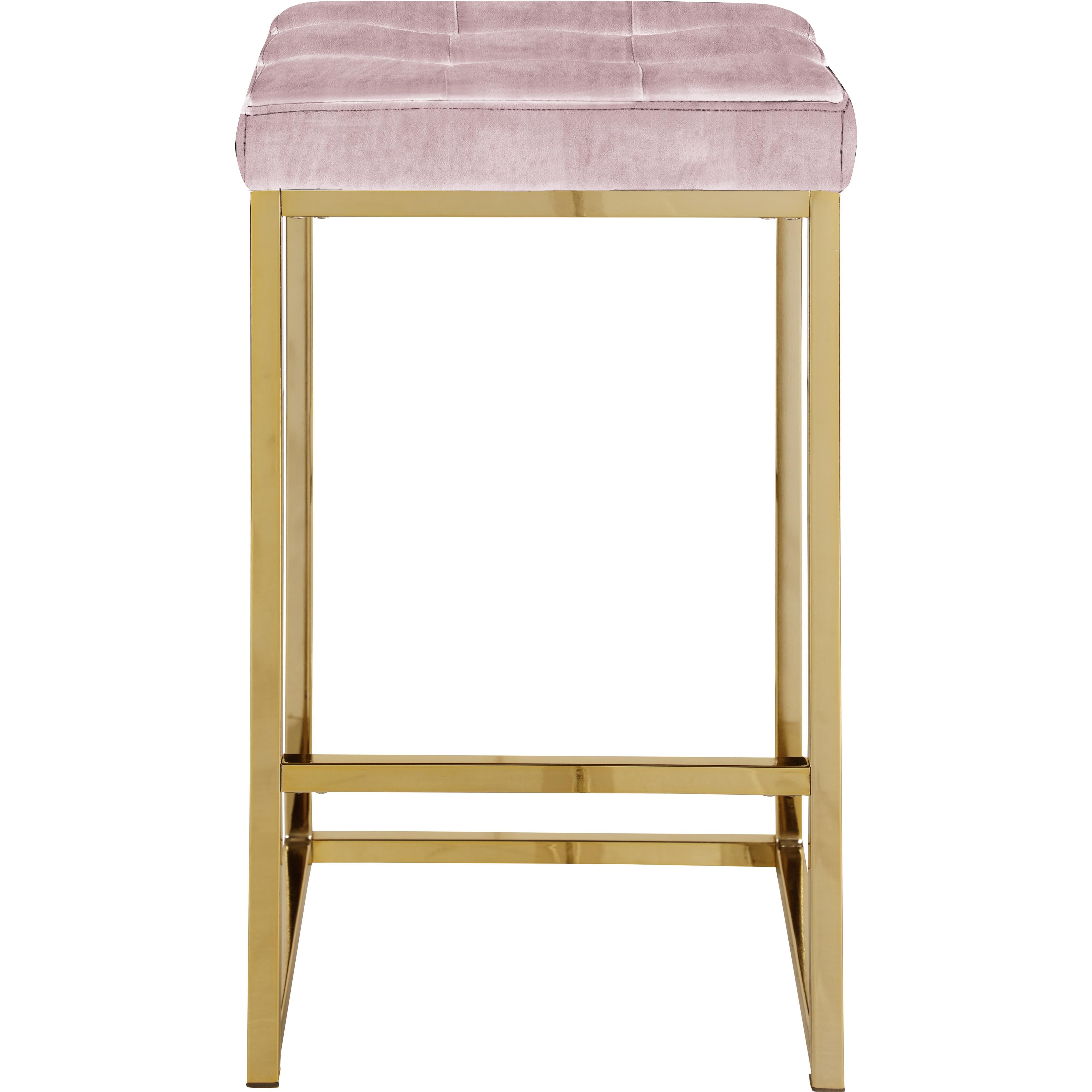 Meridian Nicola Pink Velvet Stool