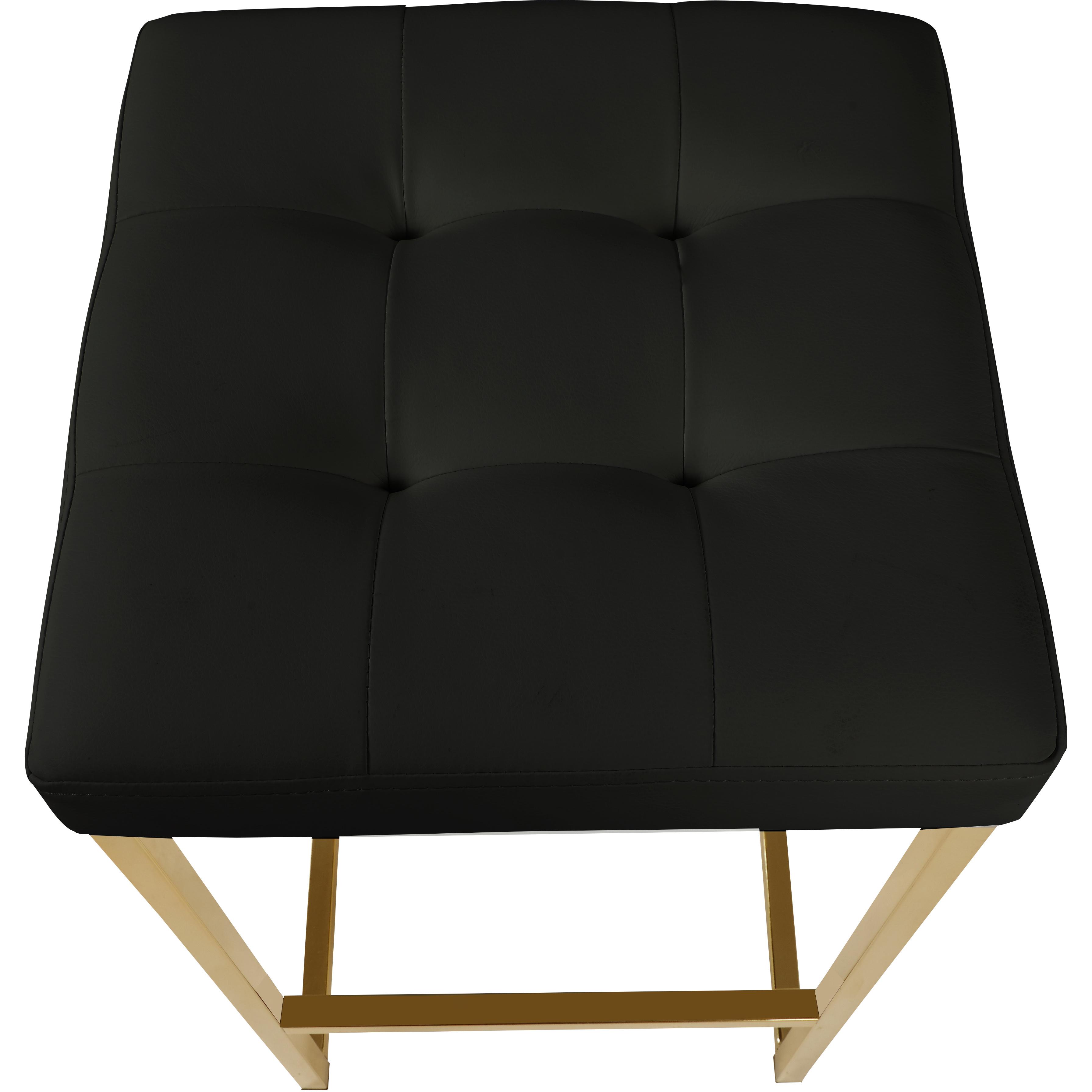 Meridian Nicola Black Vegan Leather Stool