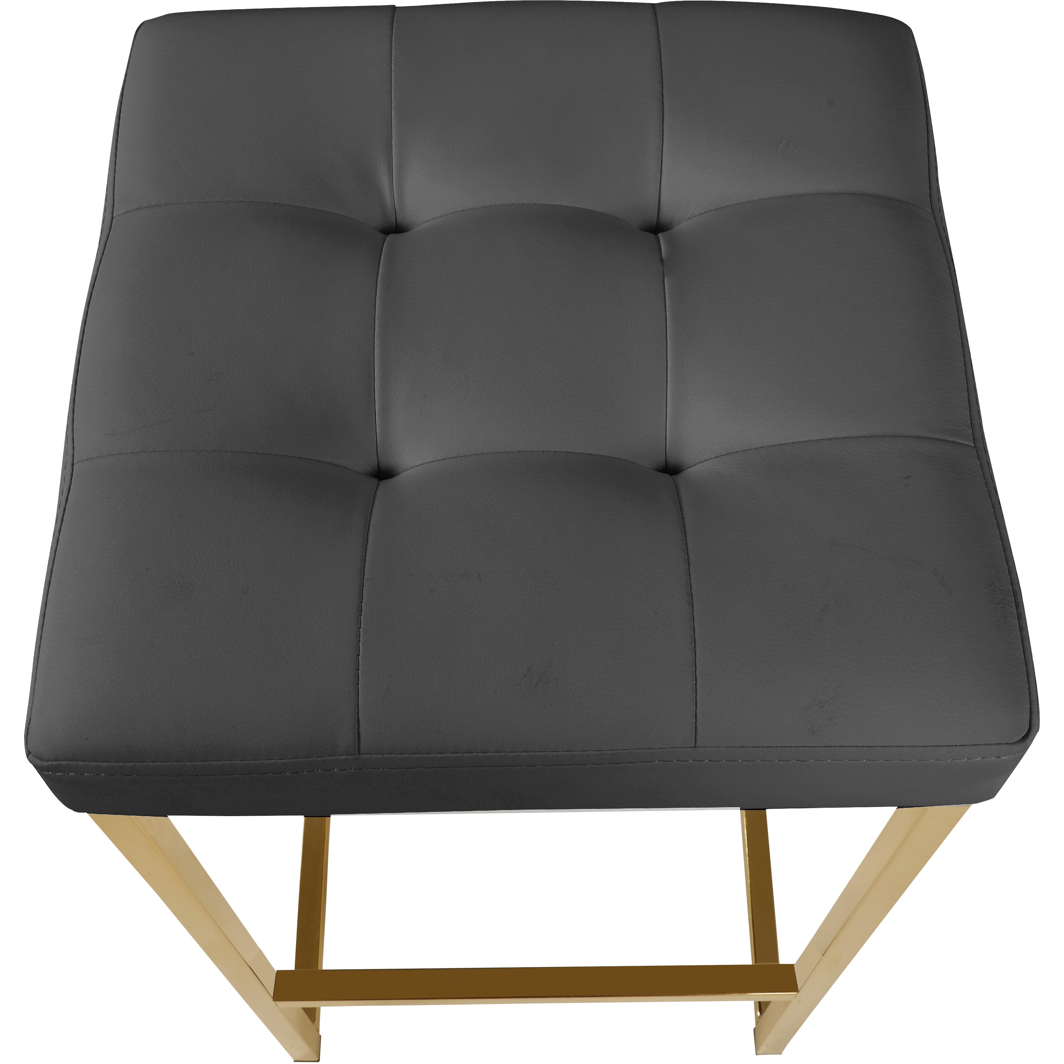 Meridian Nicola Grey Vegan Leather Stool