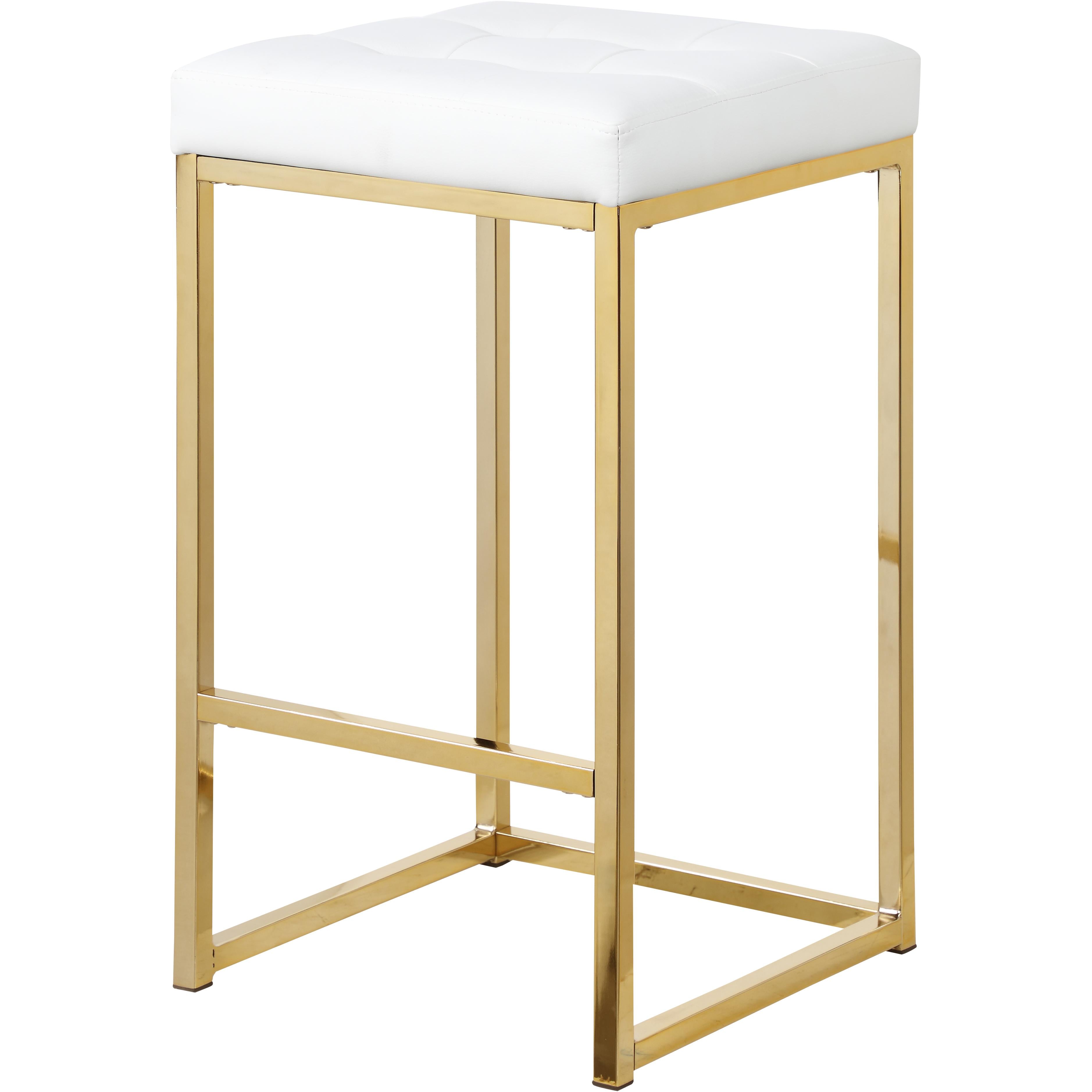 Meridian Nicola White Vegan Leather Stool