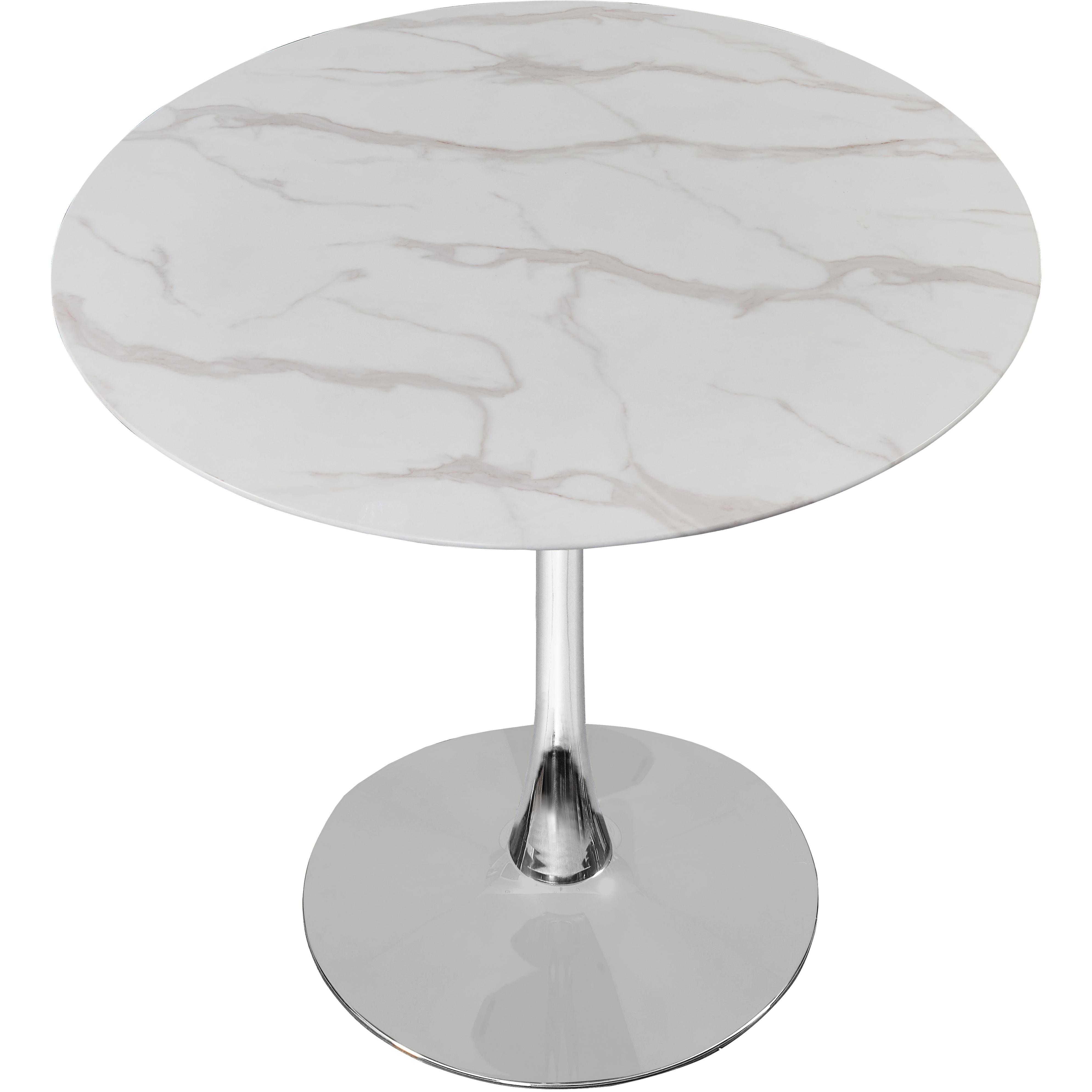 Meridian Holly Chrome Dining Table (3 Boxes)