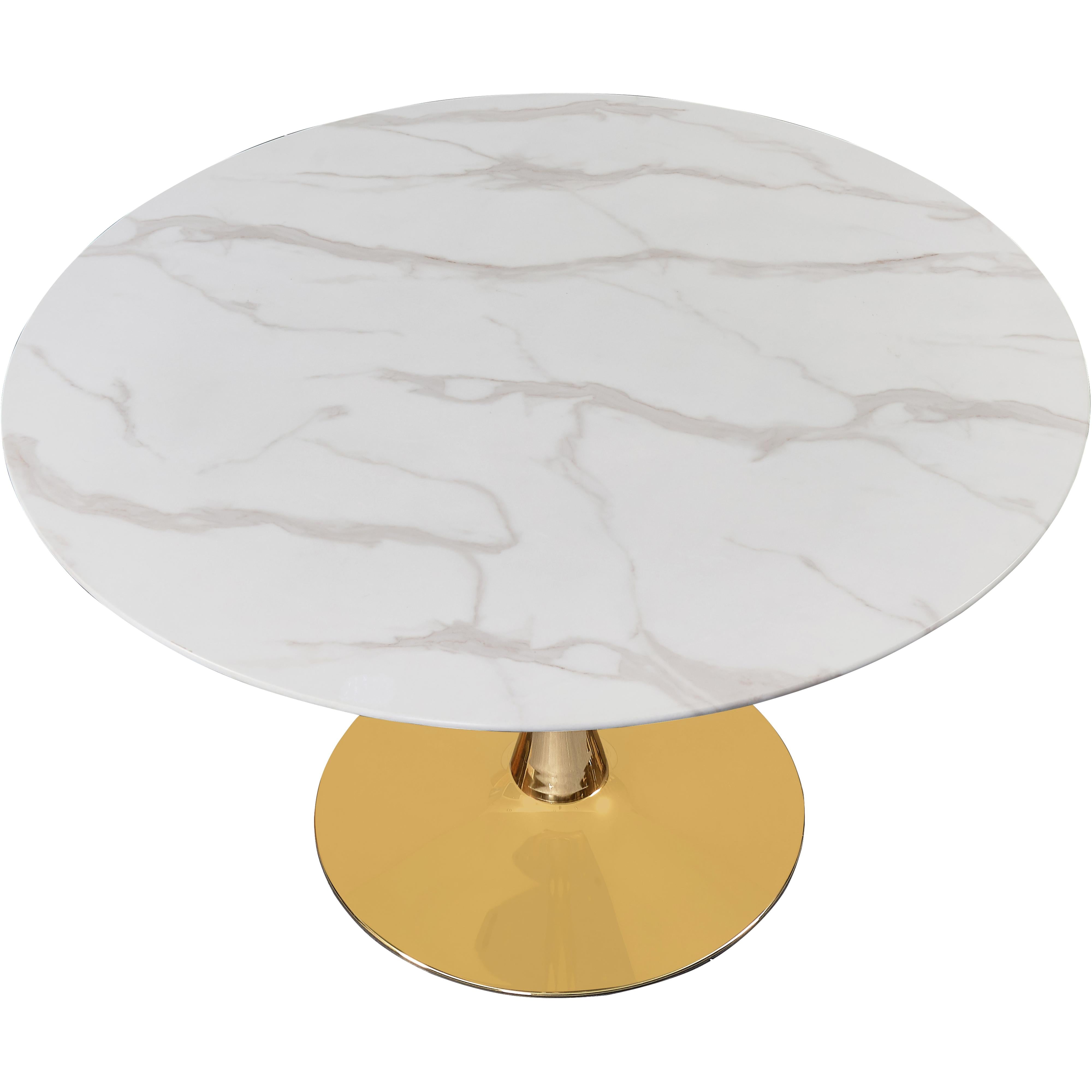 Meridian Holly Gold Dining Table (3 Boxes)