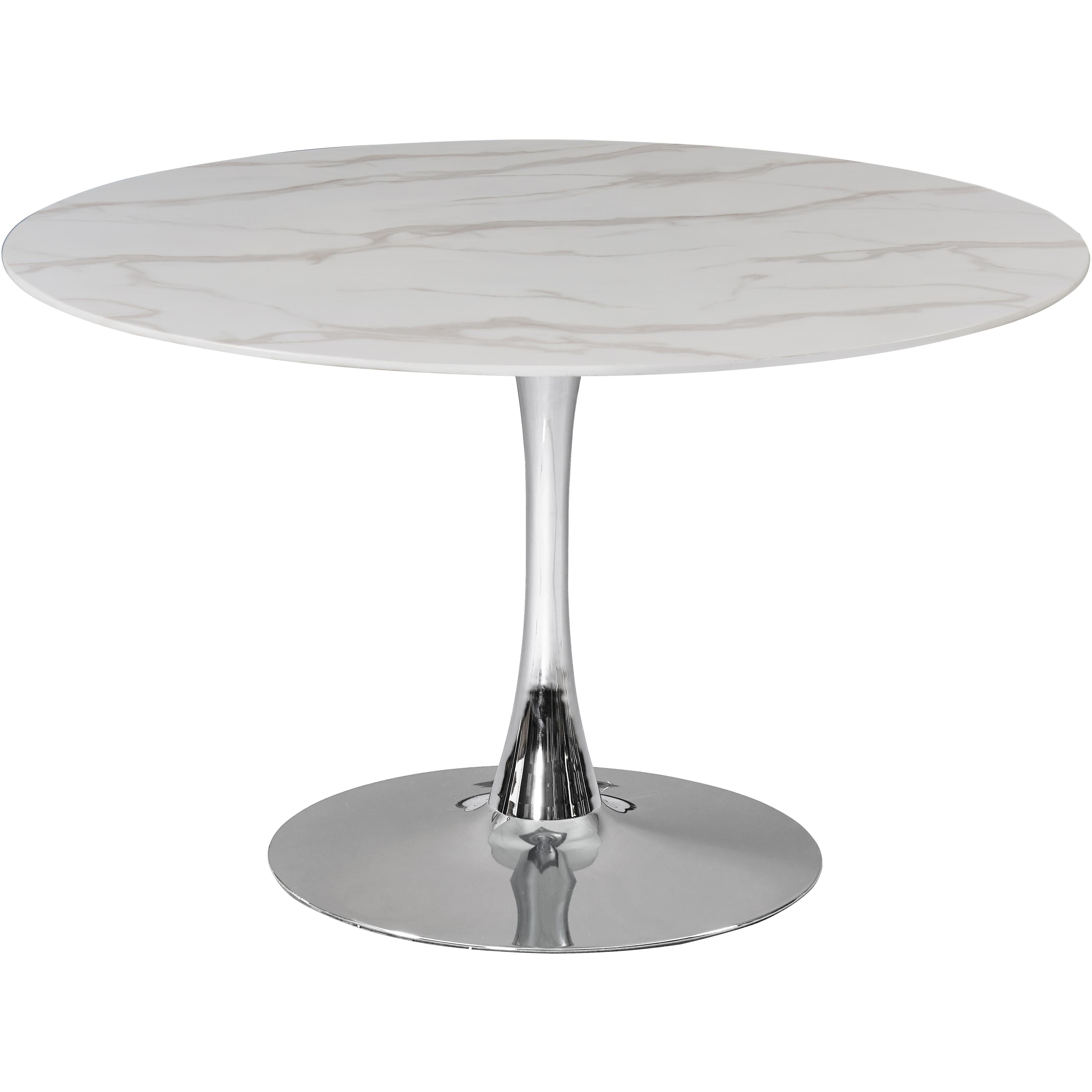 Meridian Holly Chrome Dining Table (3 Boxes)