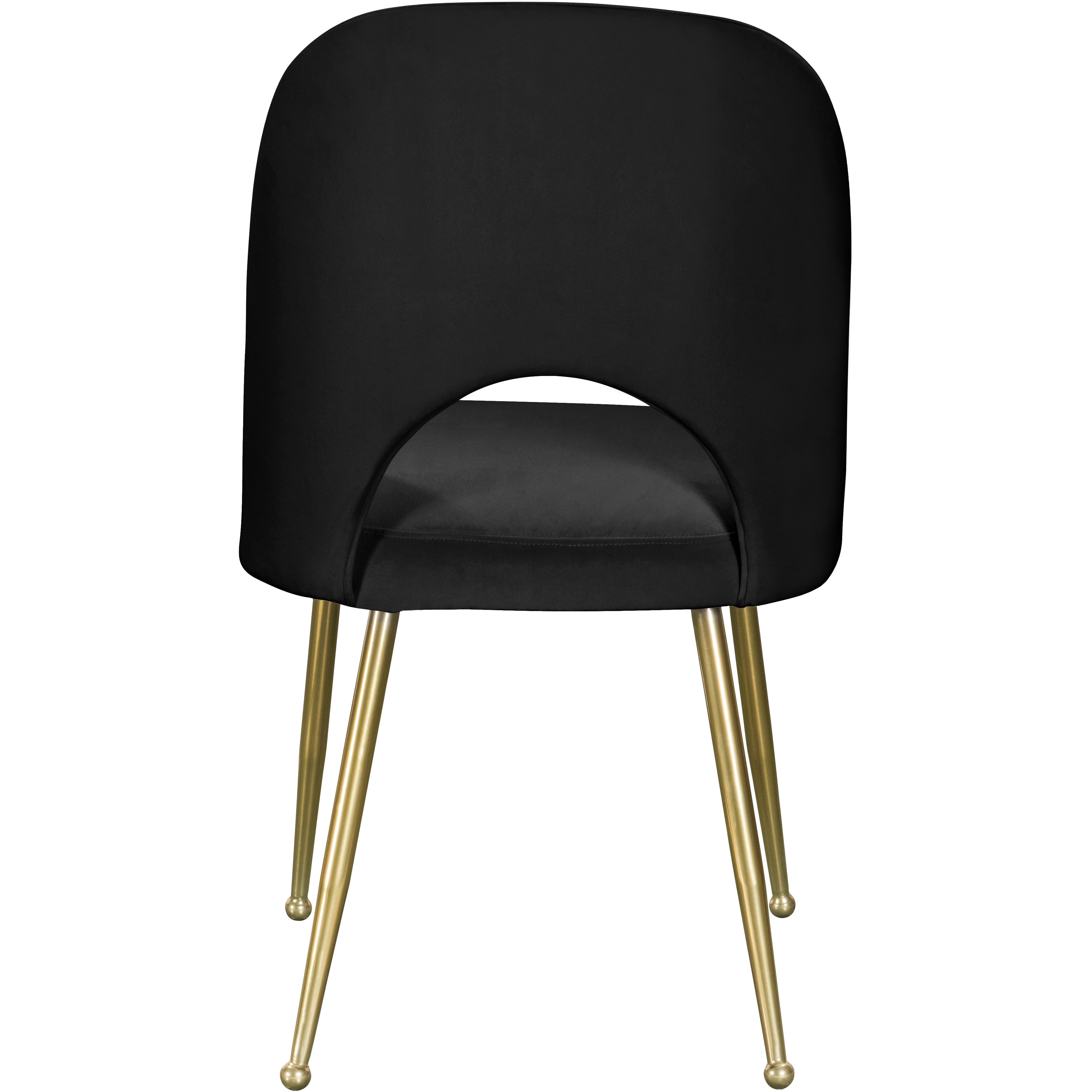 Meridian Logan Black Velvet Dining Chair