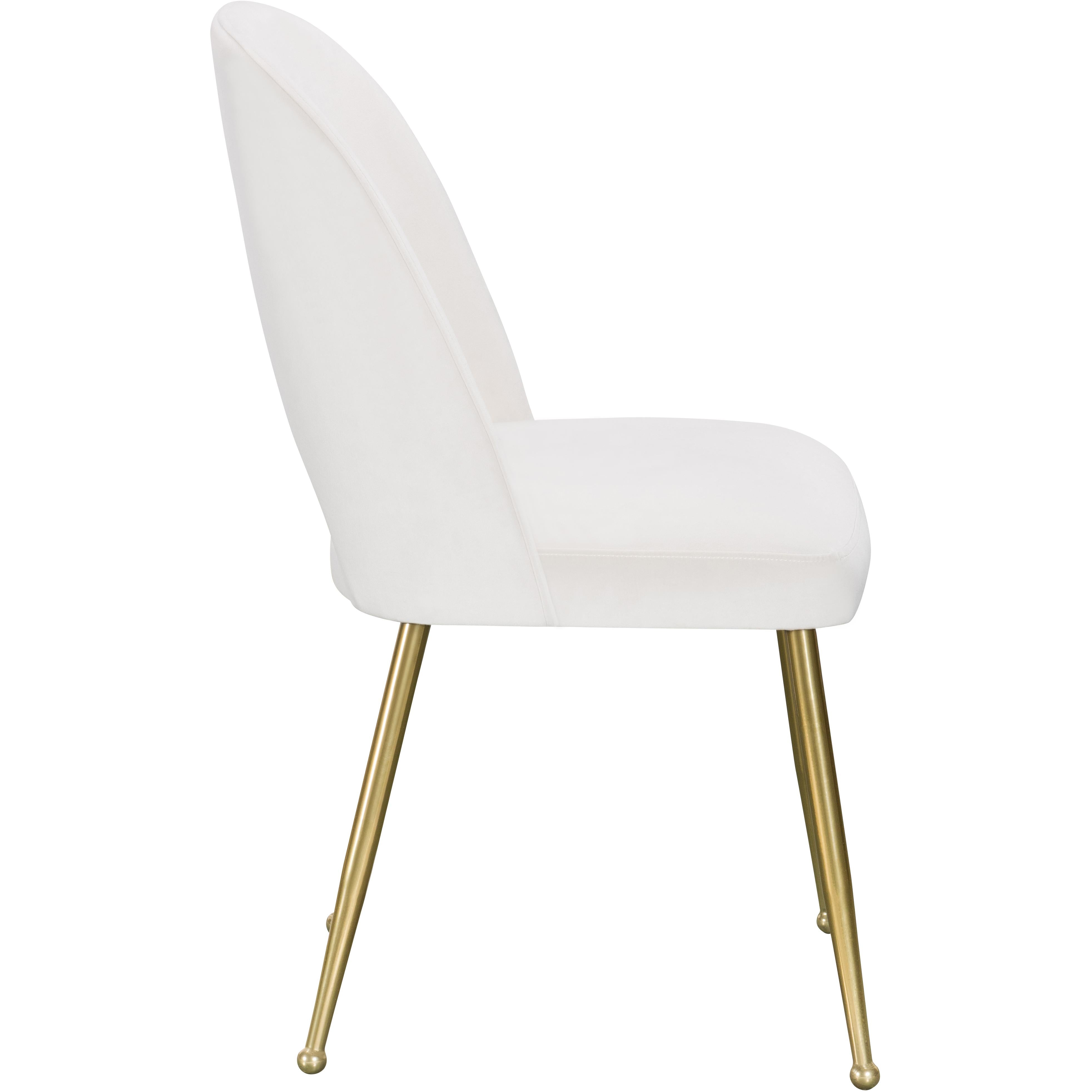 Meridian Logan Cream Velvet Dining Chair
