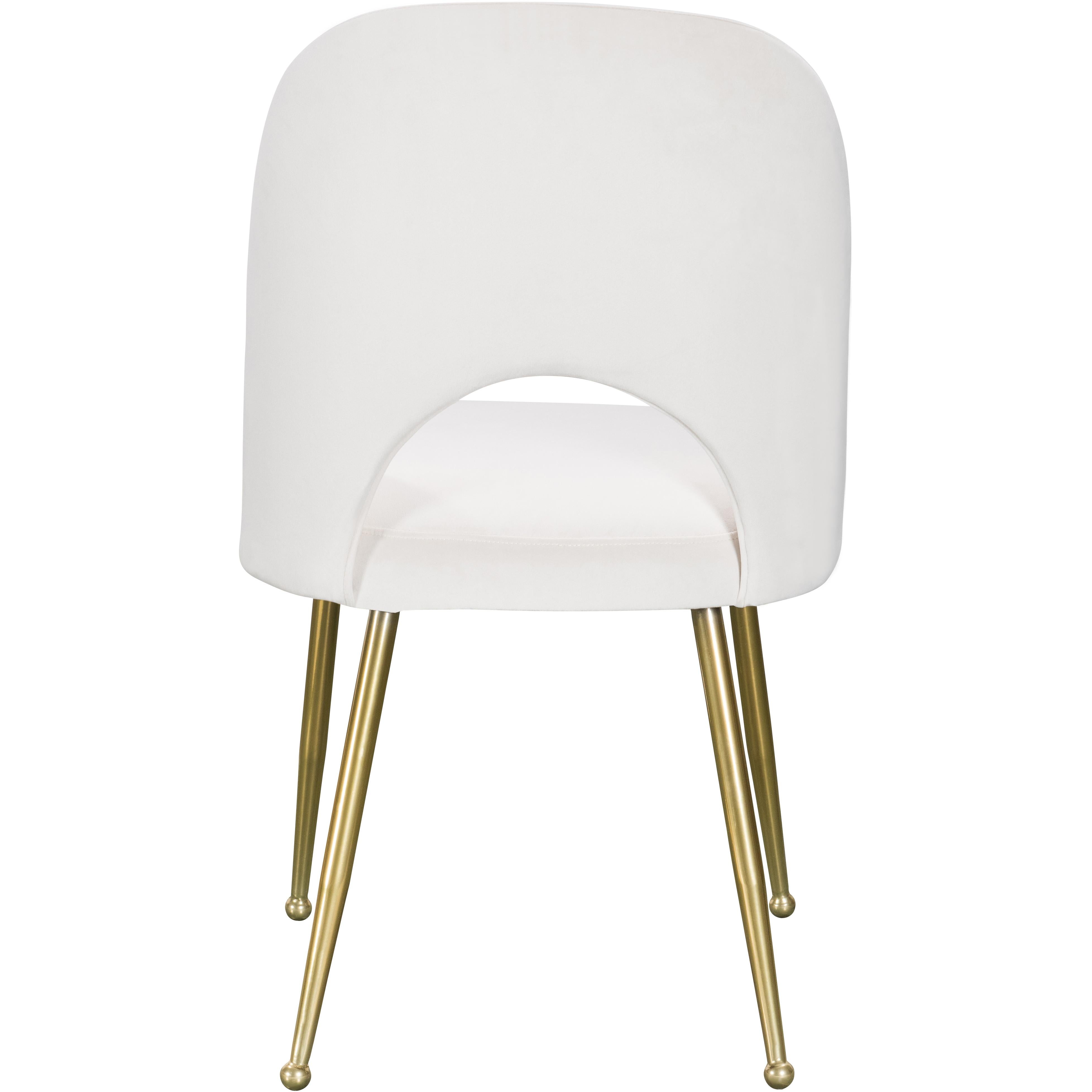 Meridian Logan Cream Velvet Dining Chair
