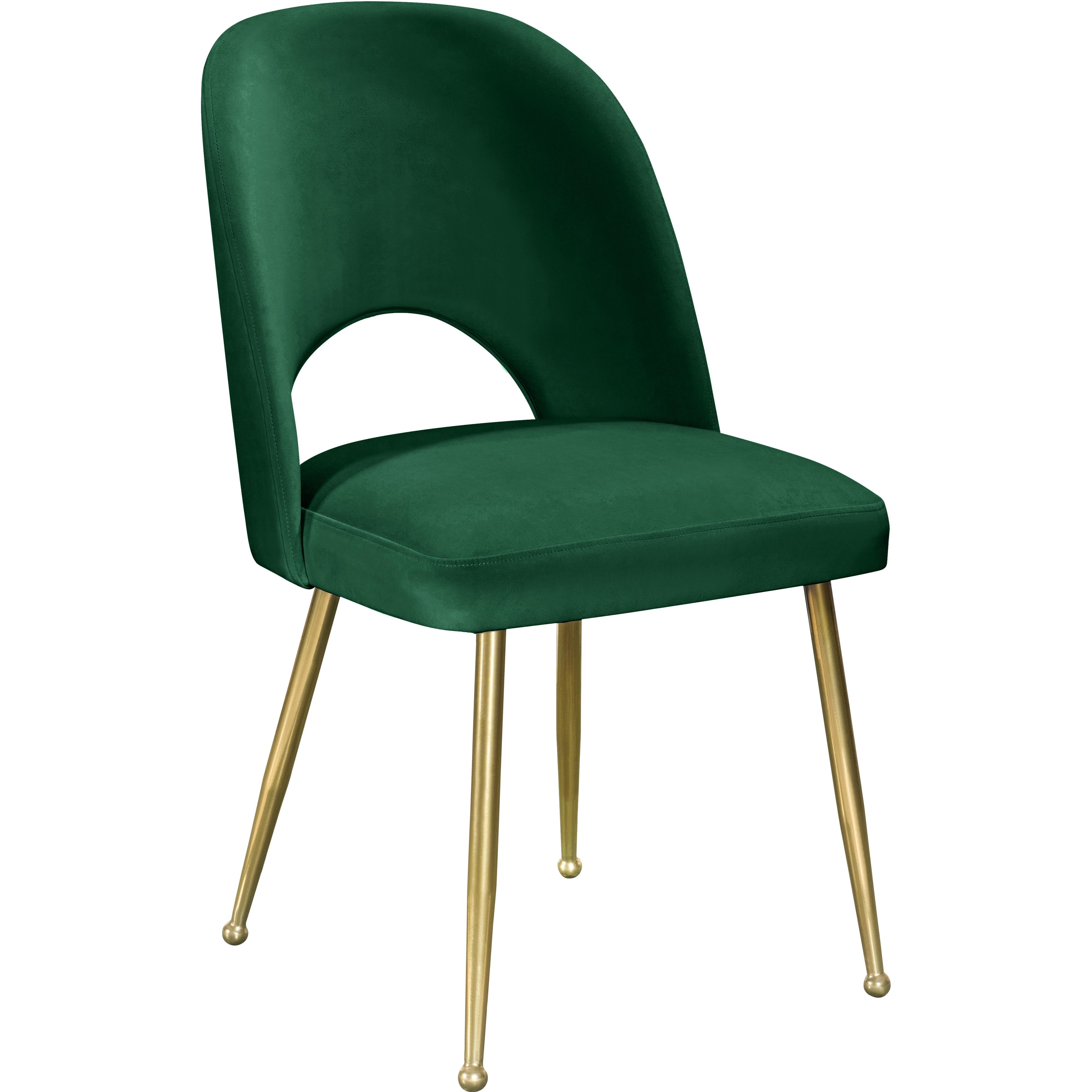 Meridian Logan Green Velvet Dining Chair