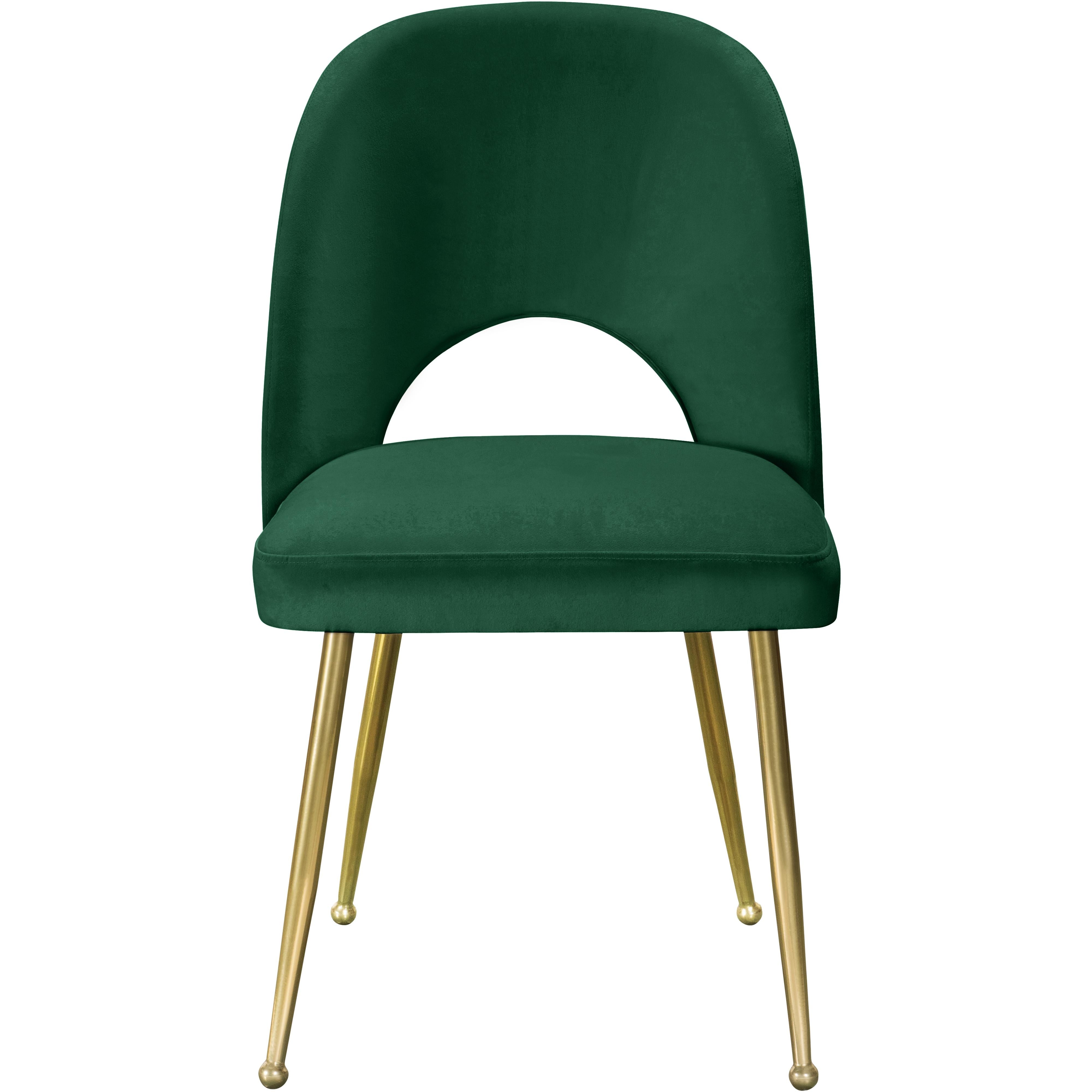 Meridian Logan Green Velvet Dining Chair