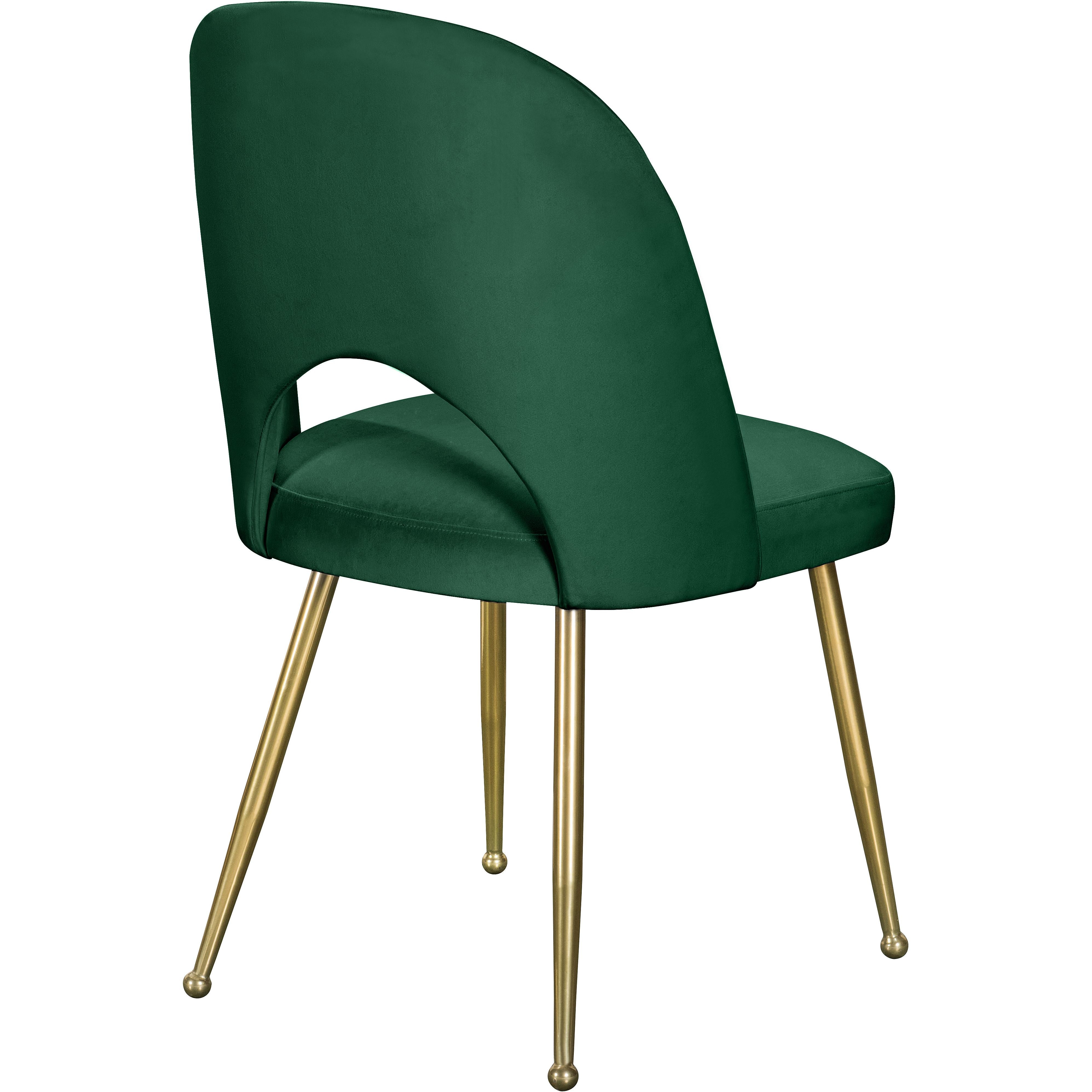 Meridian Logan Green Velvet Dining Chair