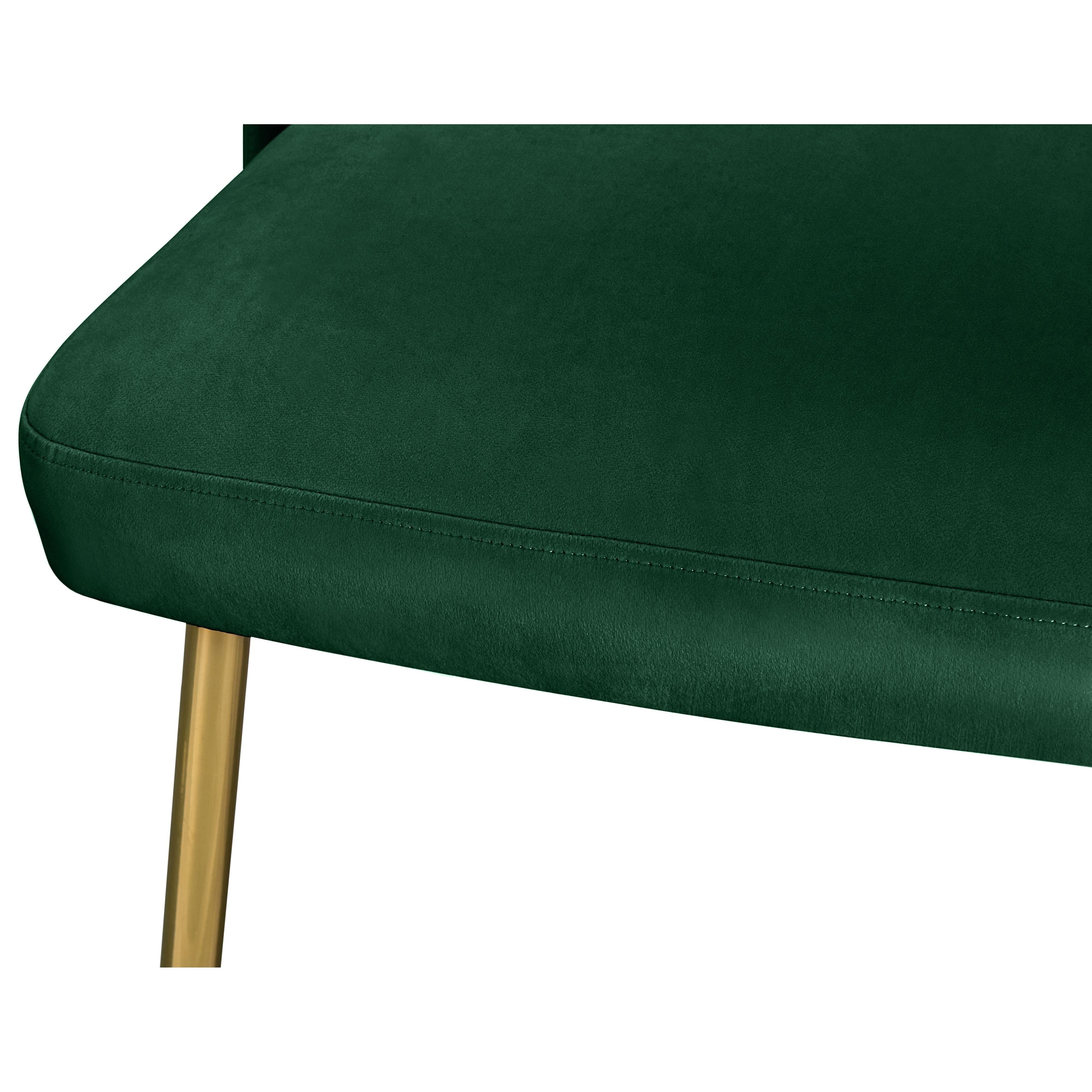 Meridian Logan Green Velvet Dining Chair