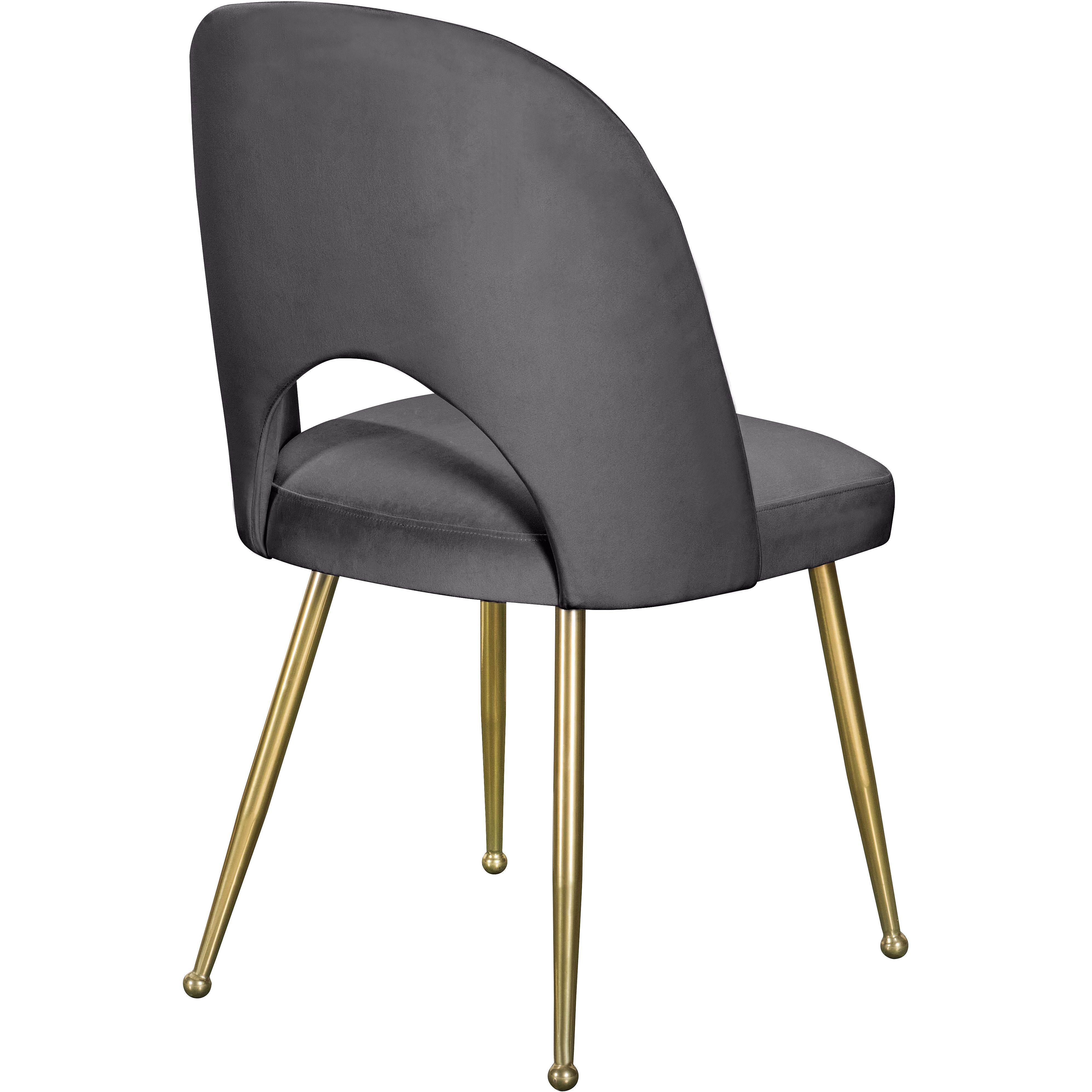 Meridian Logan Grey Velvet Dining Chair