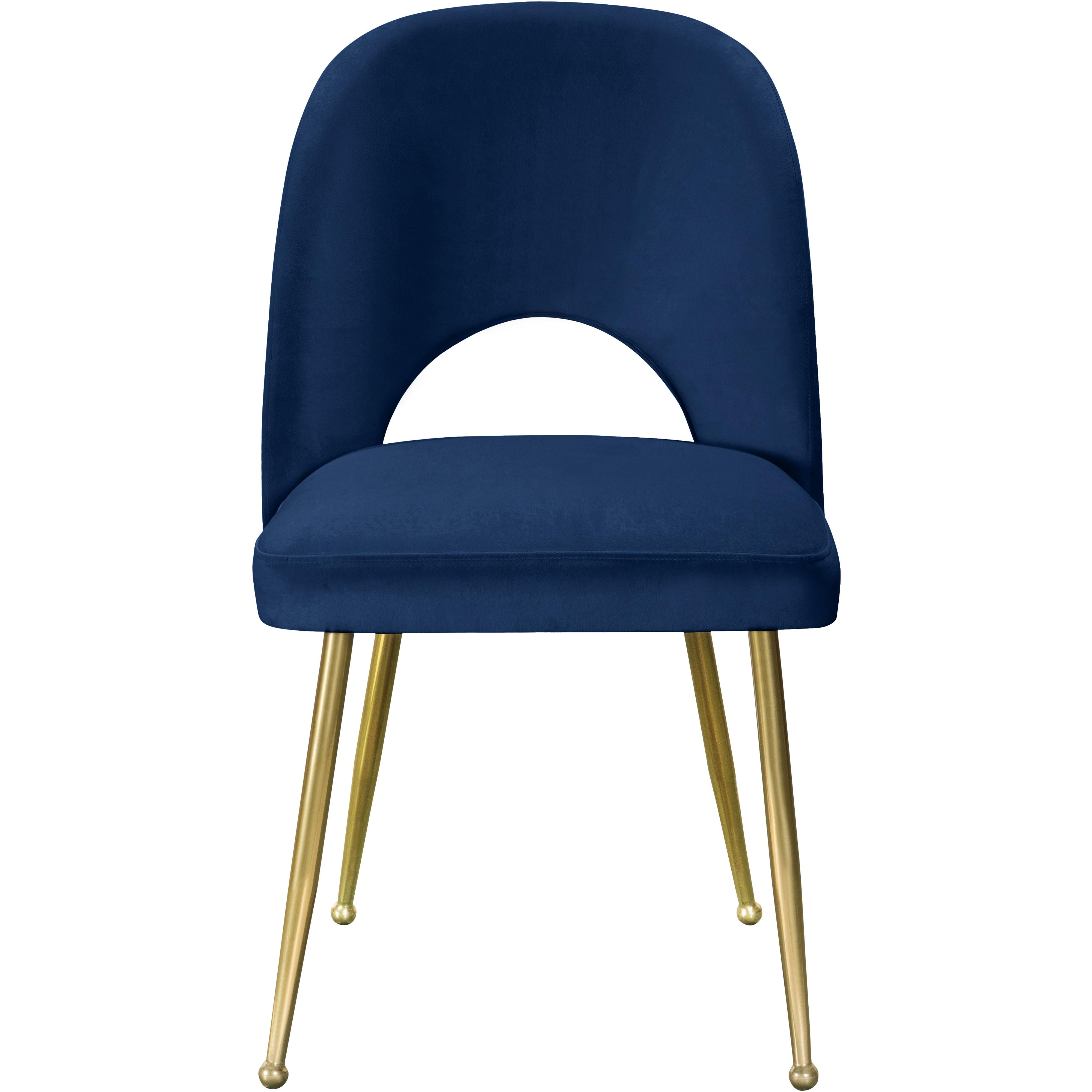 Meridian Logan Navy Velvet Dining Chair