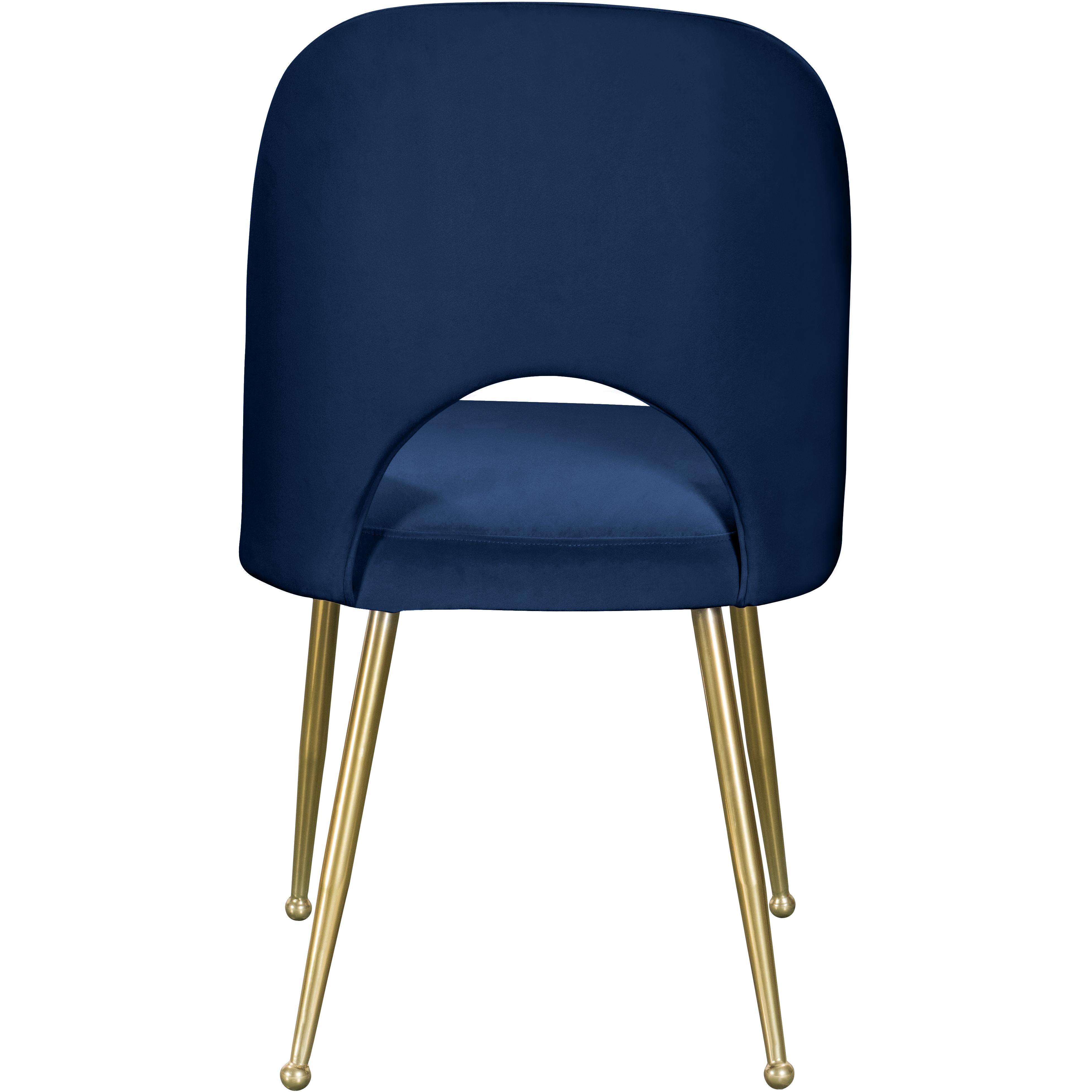 Meridian Logan Navy Velvet Dining Chair