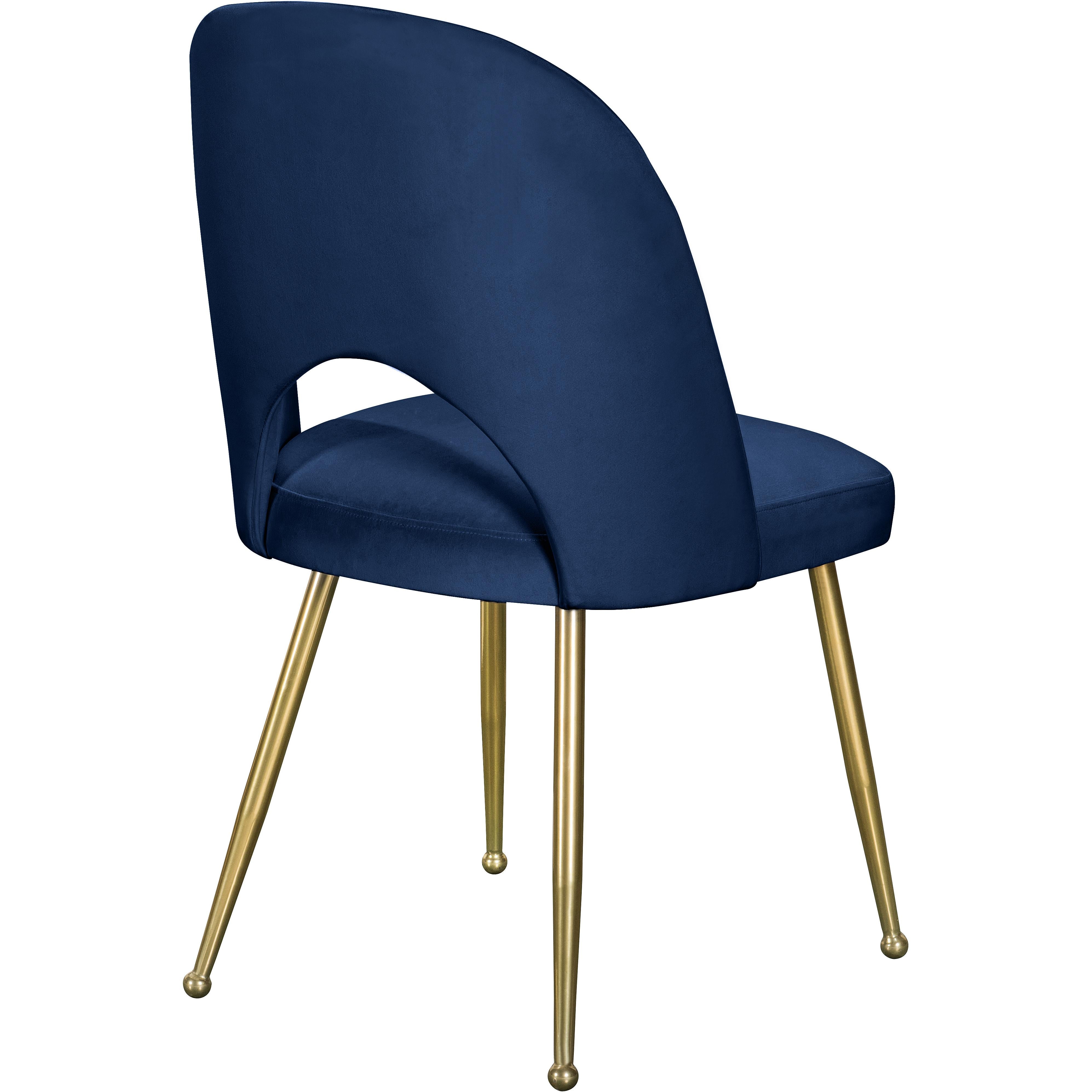 Meridian Logan Navy Velvet Dining Chair