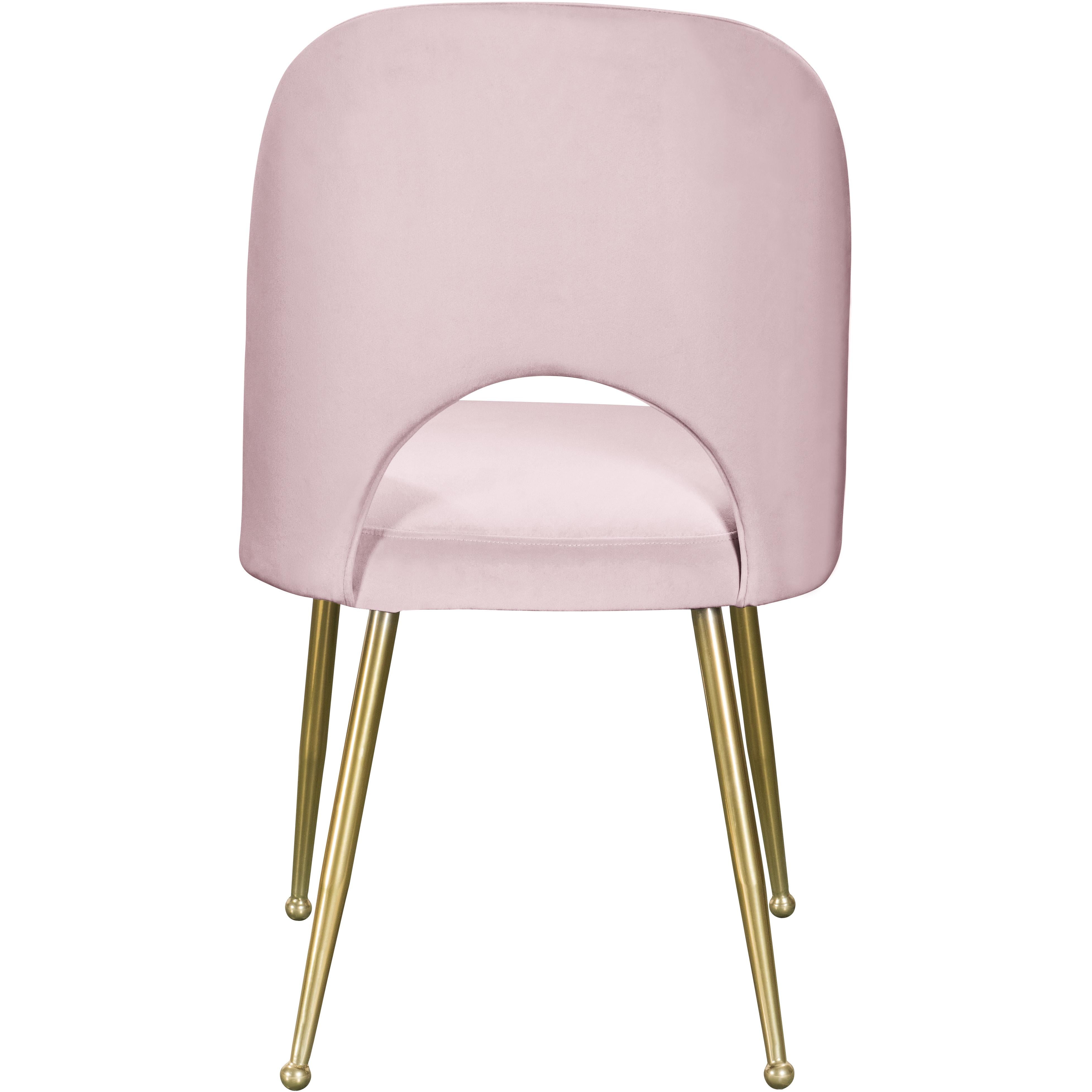 Meridian Logan Pink Velvet Dining Chair