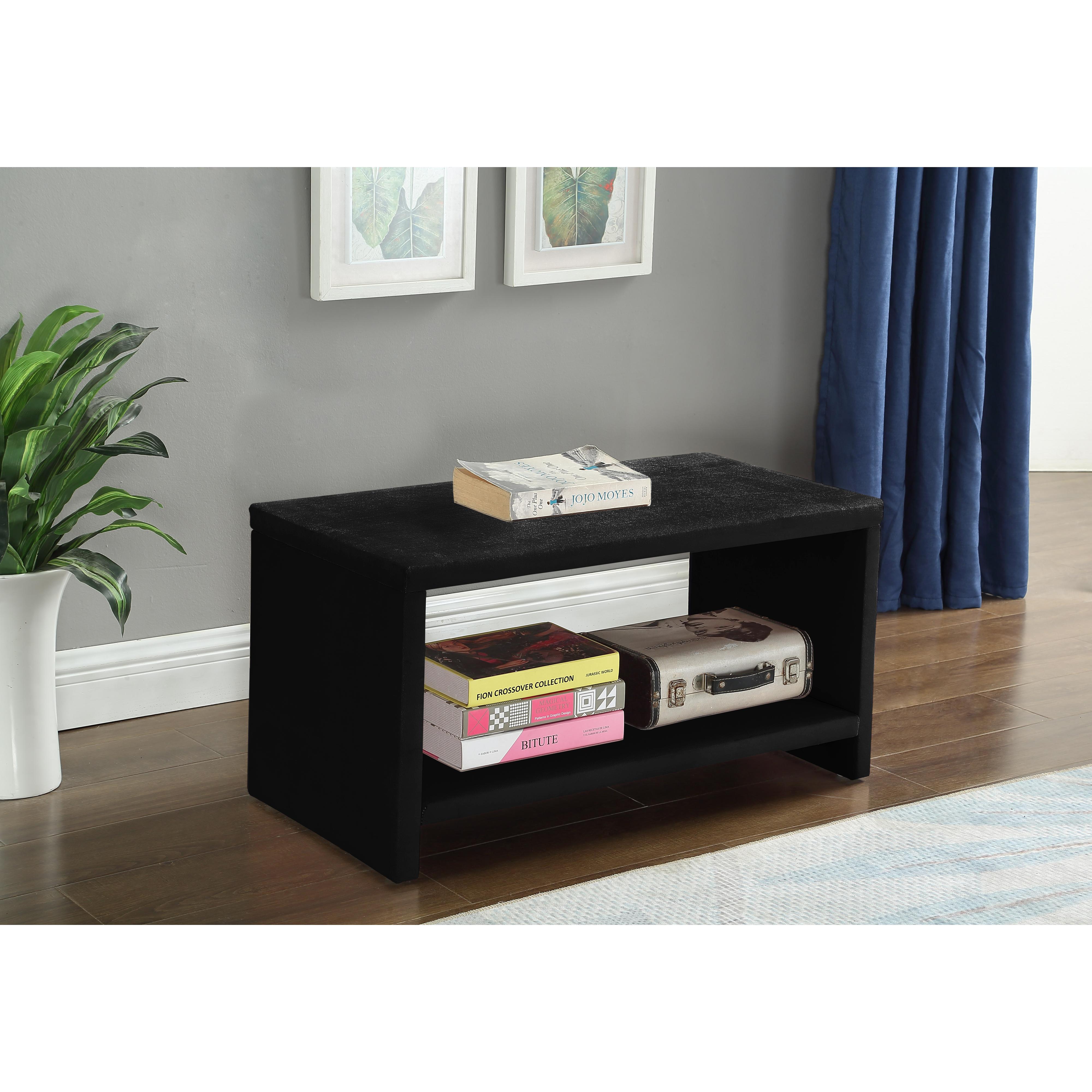 Meridian Cleo Black Velvet Night Stand