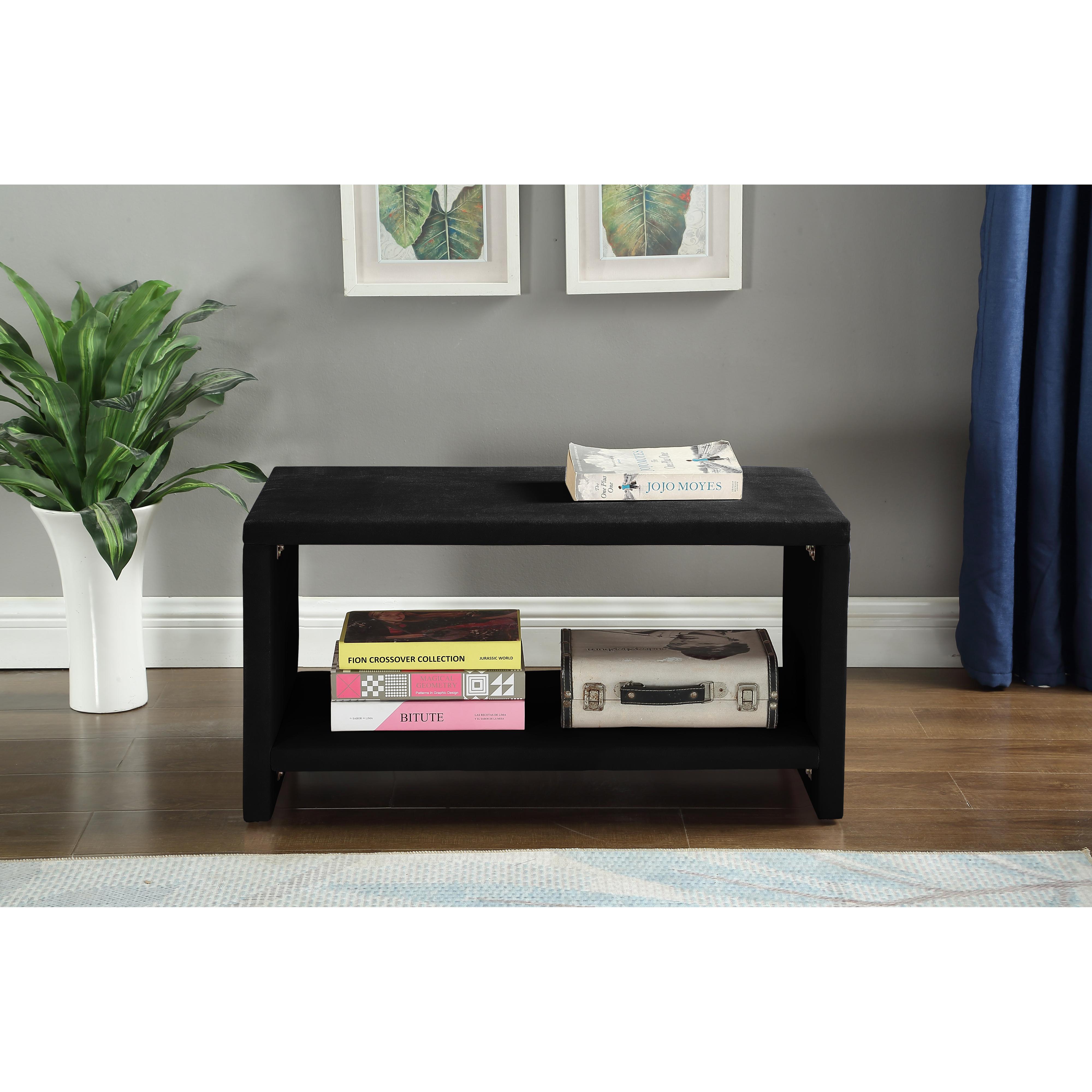 Meridian Cleo Black Velvet Night Stand