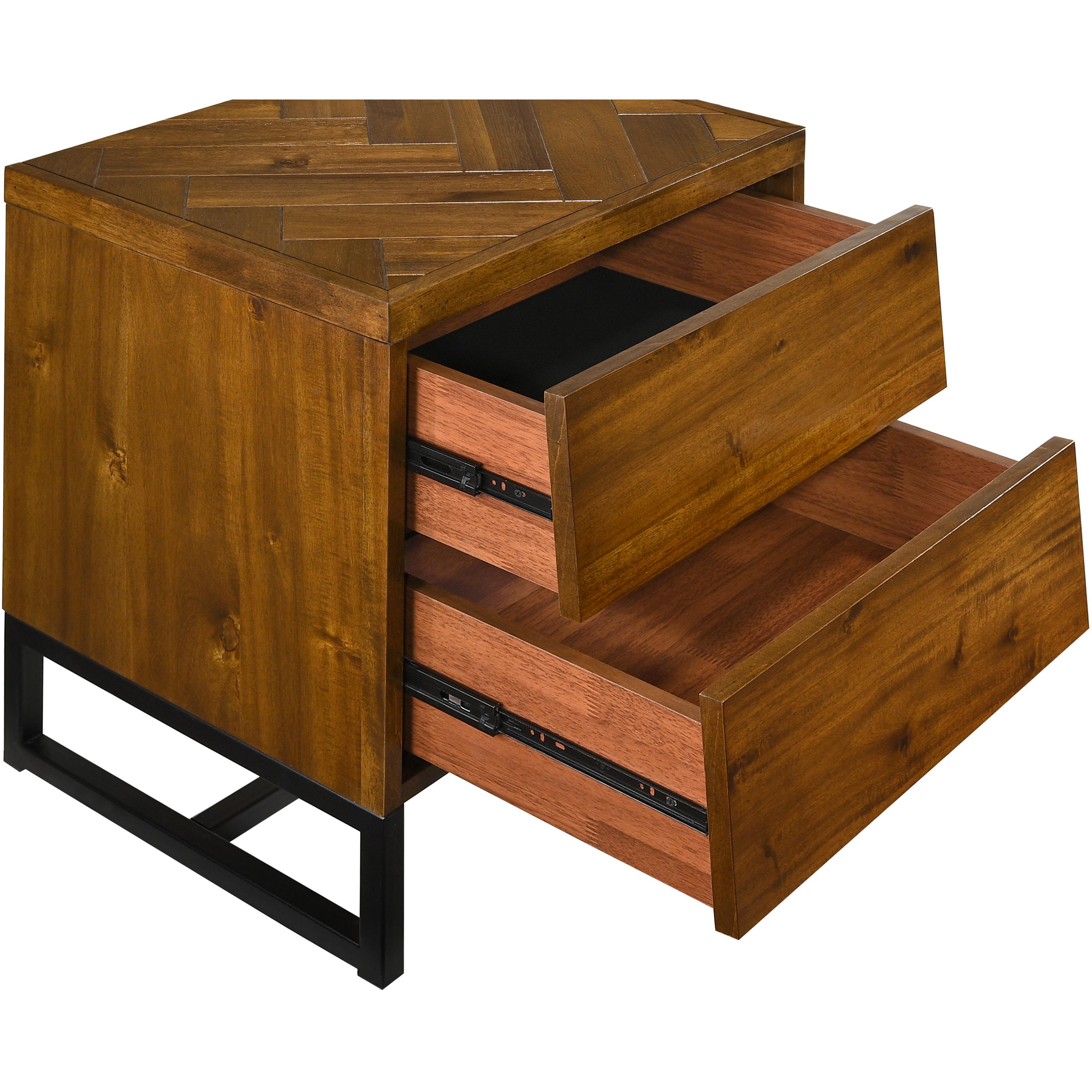 Meridian Reed Antique Coffee Night Stand