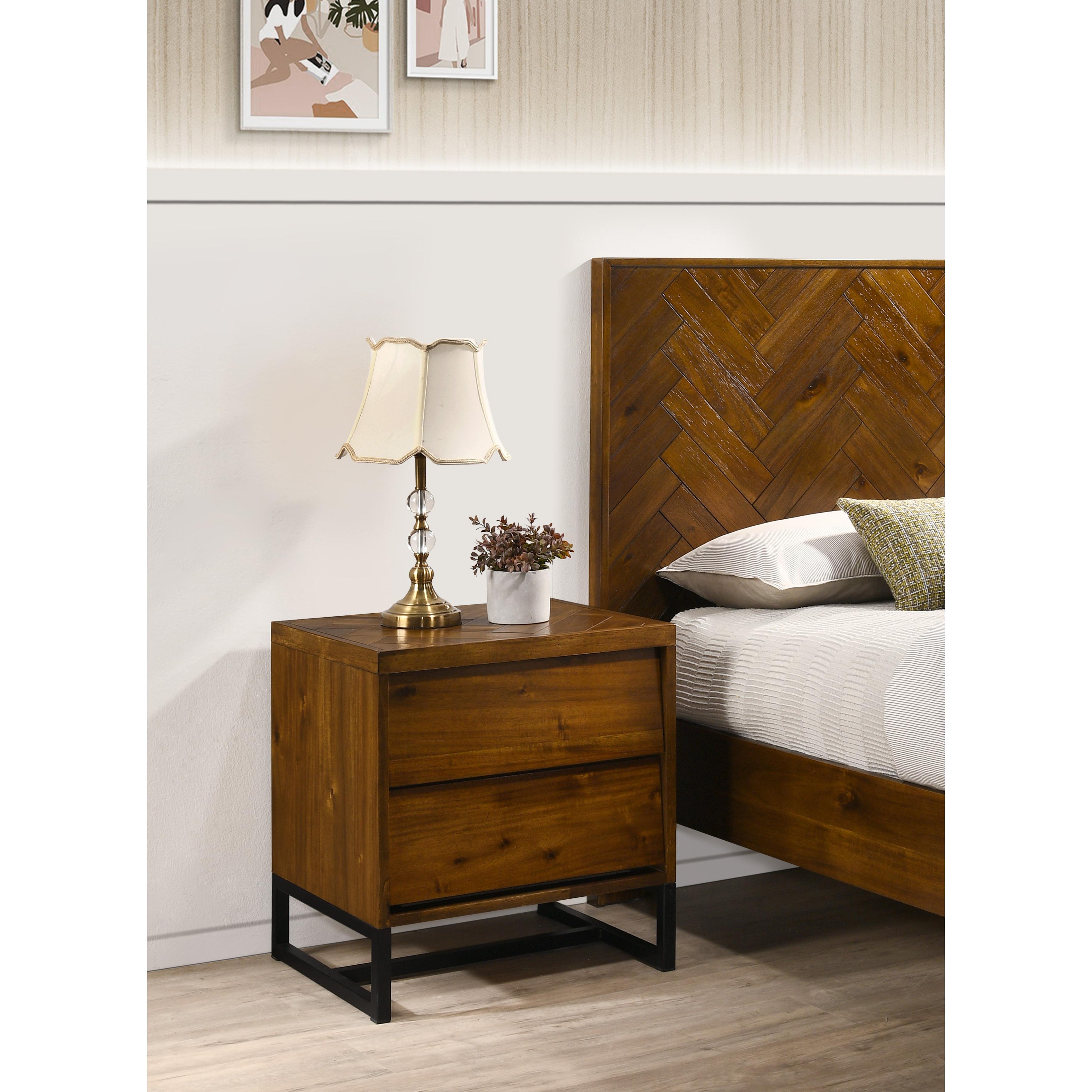 Meridian Reed Antique Coffee Night Stand