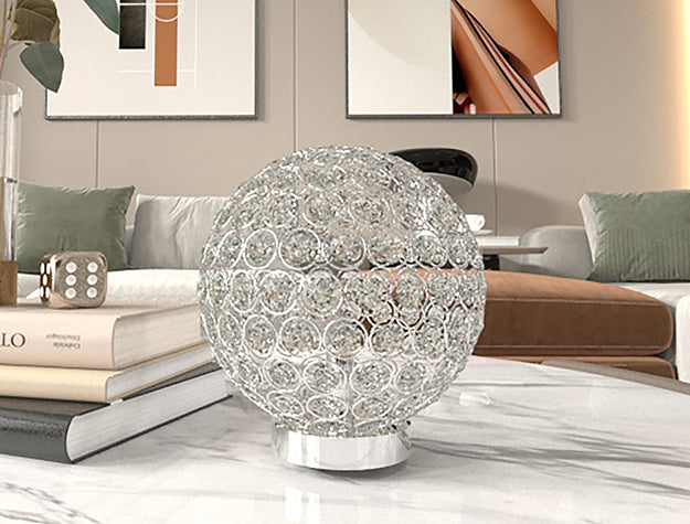 Crystal Globe Table Lamp — Spherical Accent