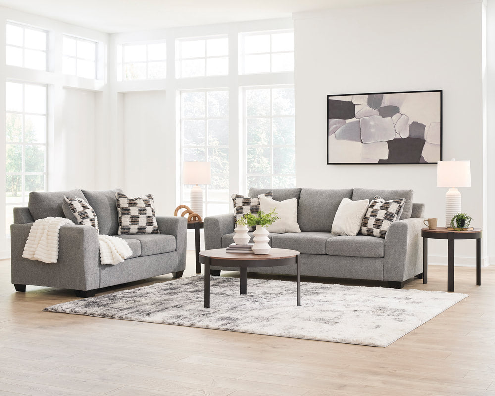 Ashley 631-03 Sofa & Loveseat Set — Accent Pillows & Faux Wood Feet