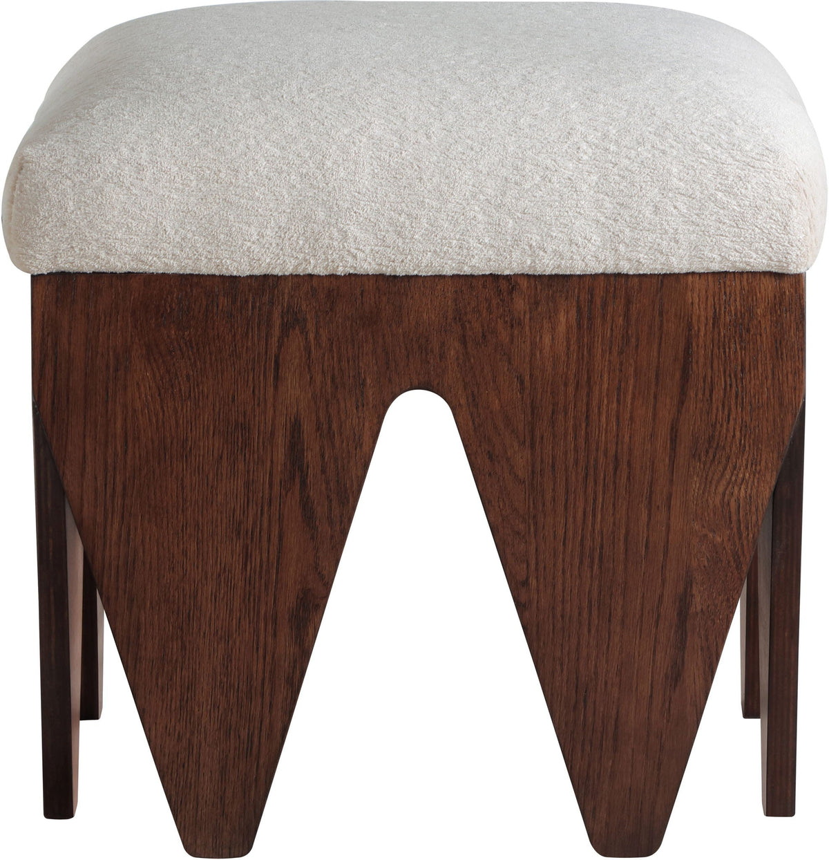 Altair - Fabric Bench with Dark Brown Base