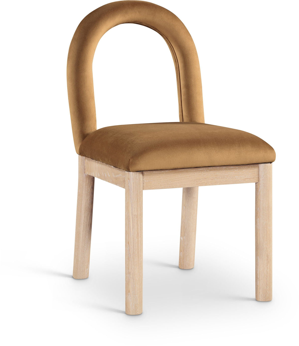 Conrad - Velvet Dining Chair with Natural Legs