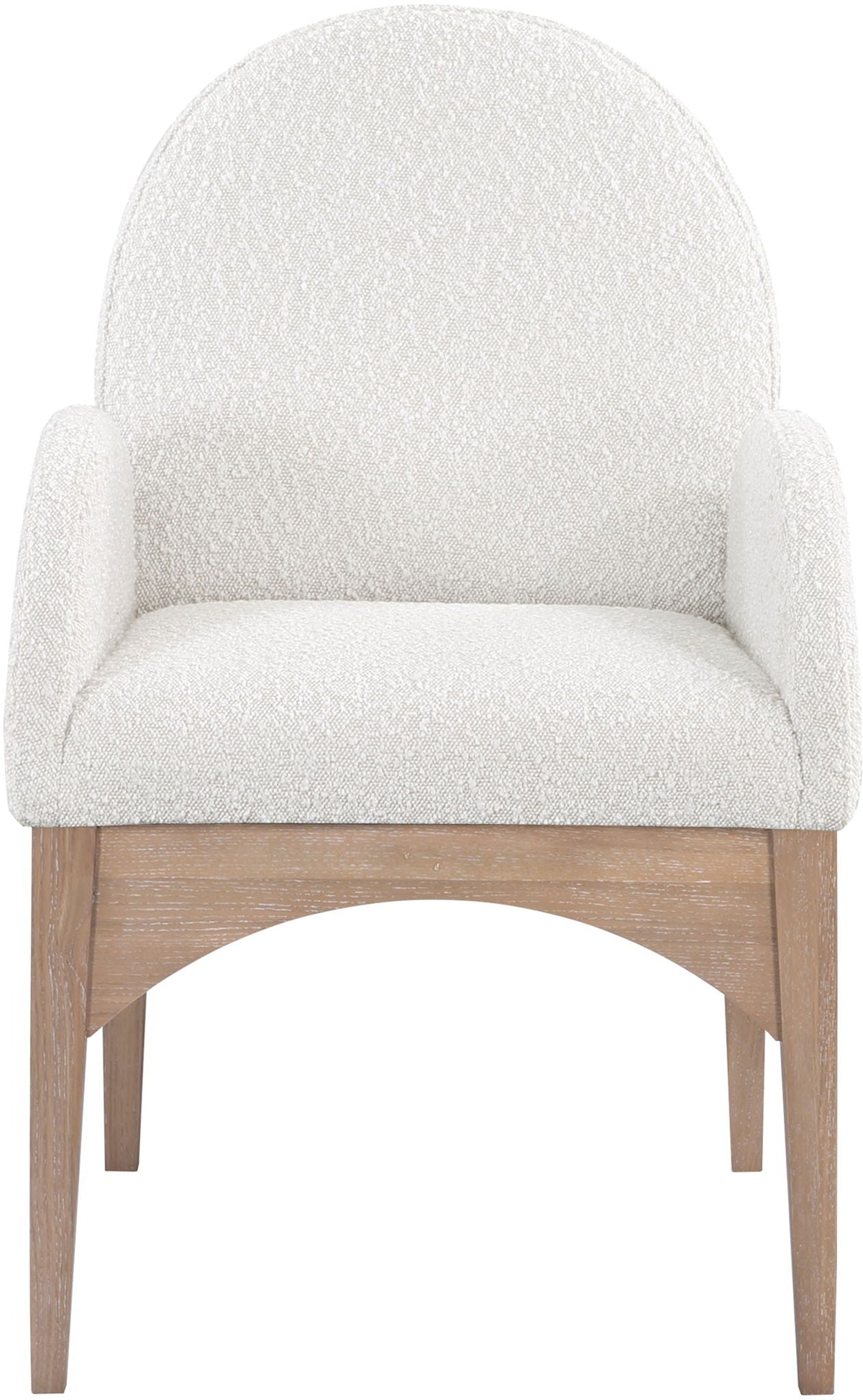 Waldorf - Boucle Dining Arm Chair with Natural Legs