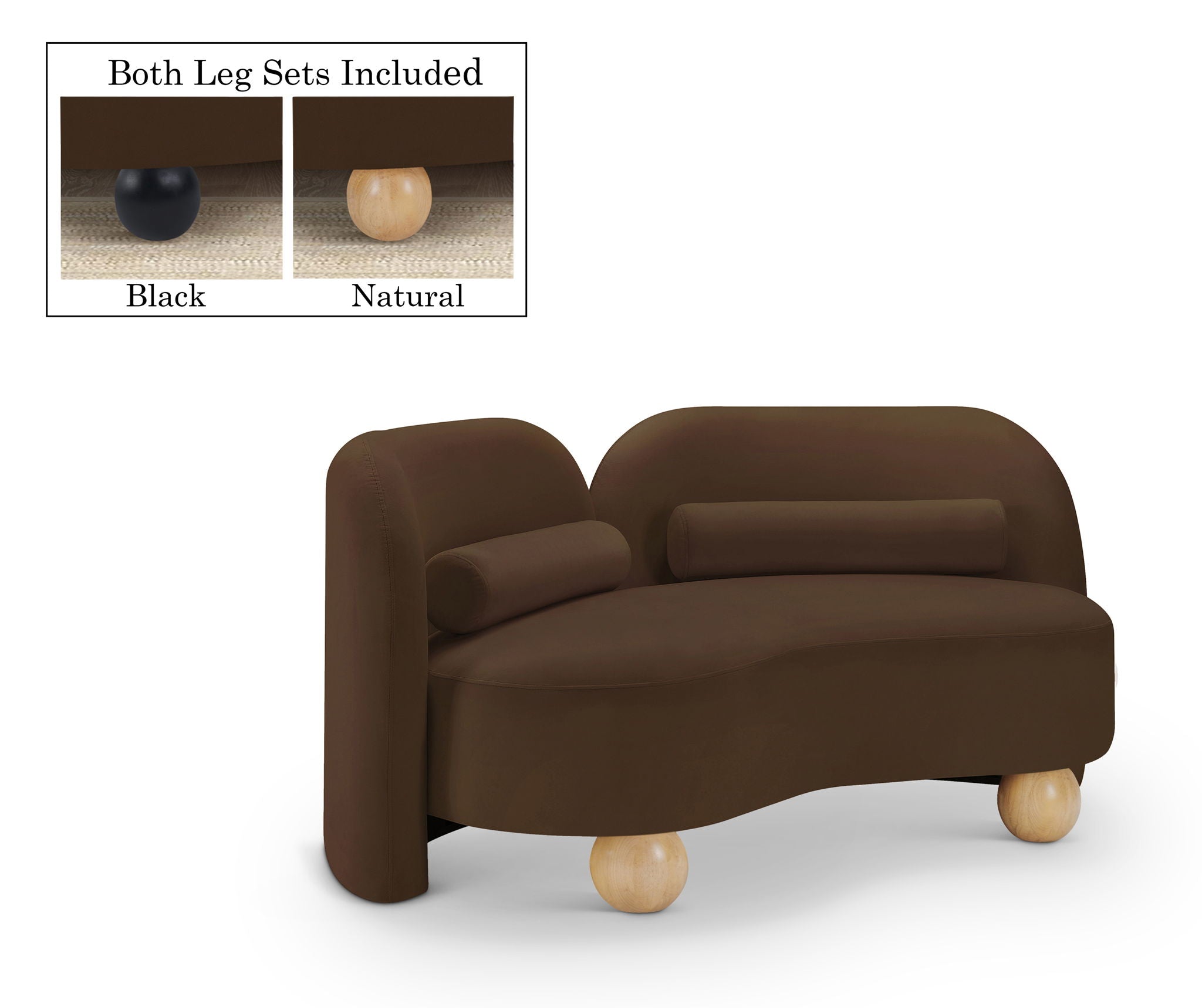 Daphne - Velvet Loveseat