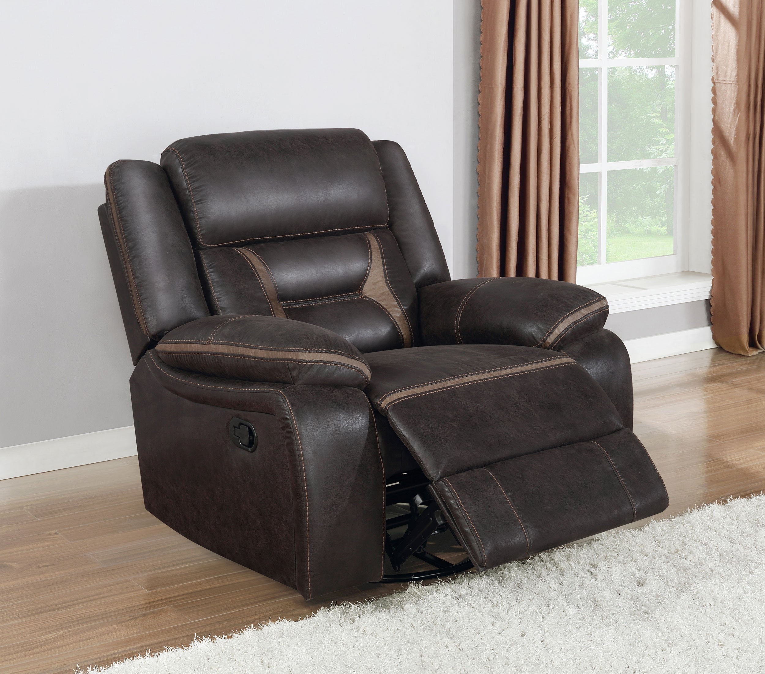 Greer Upholstered Swivel Glider Recliner Chair