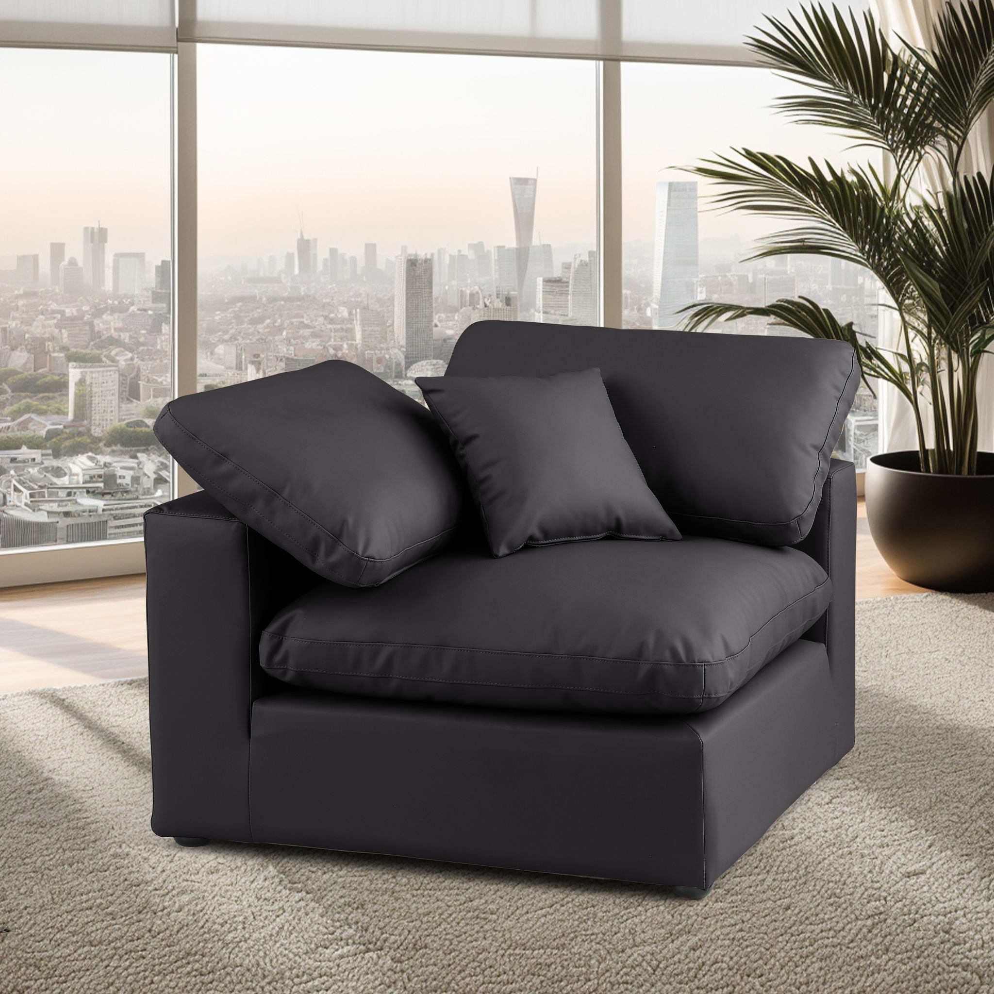 Comfy - Faux Leather Corner Chair