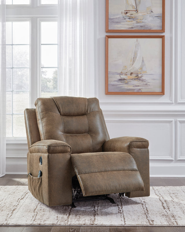 Ashley 6560425 Faux Leather Rocker Recliner — Heat & Massage