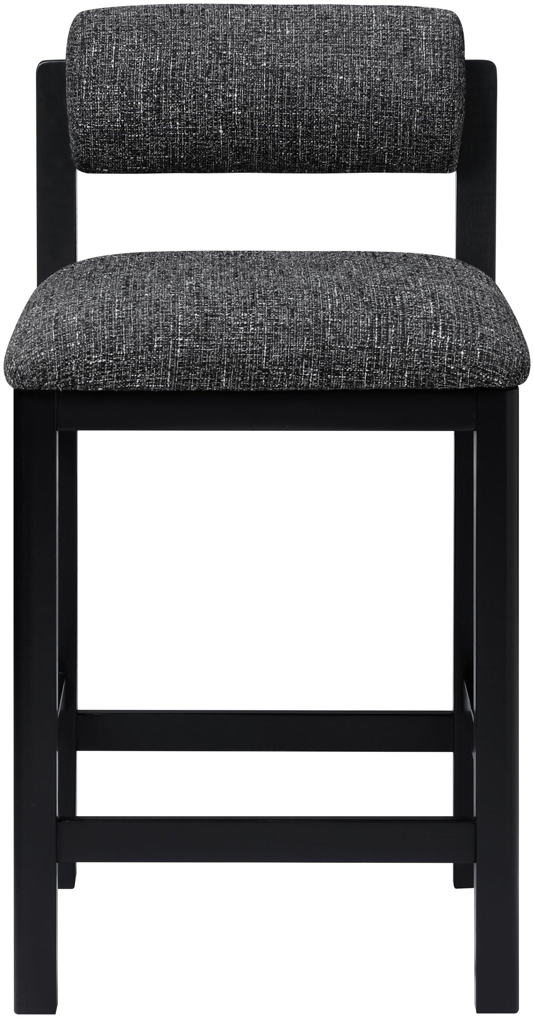 Roundhill - Fabric Counter Stool with Black Frame