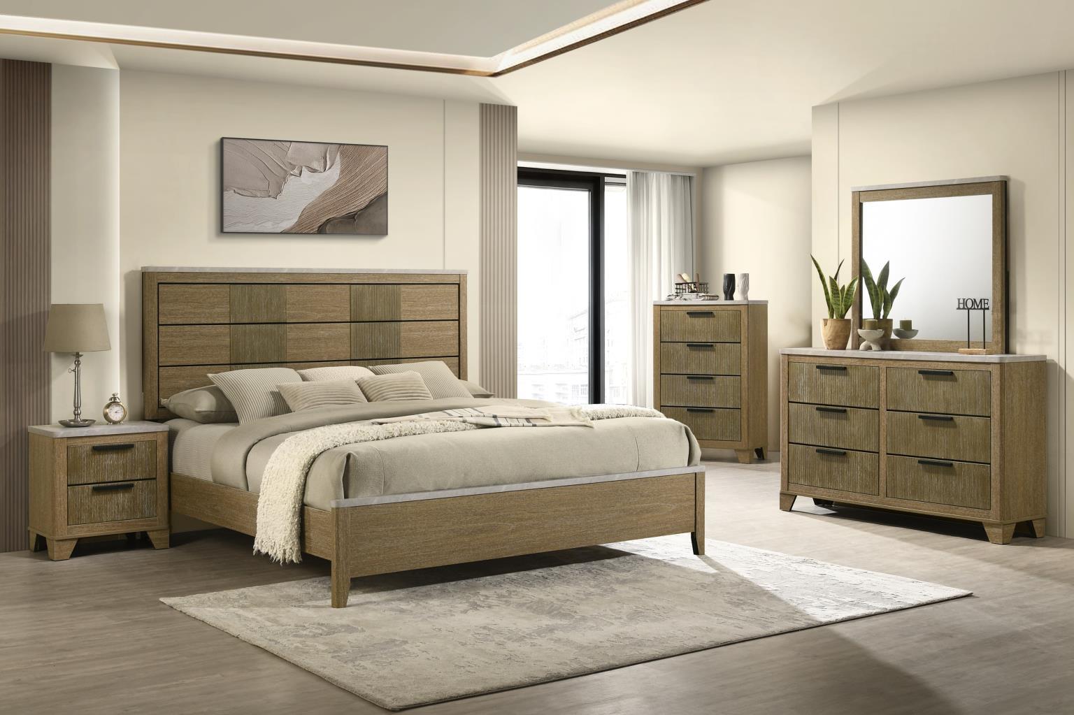 B406 Aspen Oak Bed — 84 in. wide