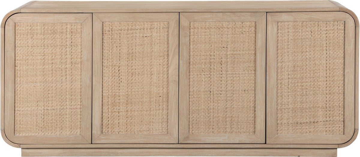 Windsor - Solid Wood And Brown Cane Sideboard / Buffet - Natural