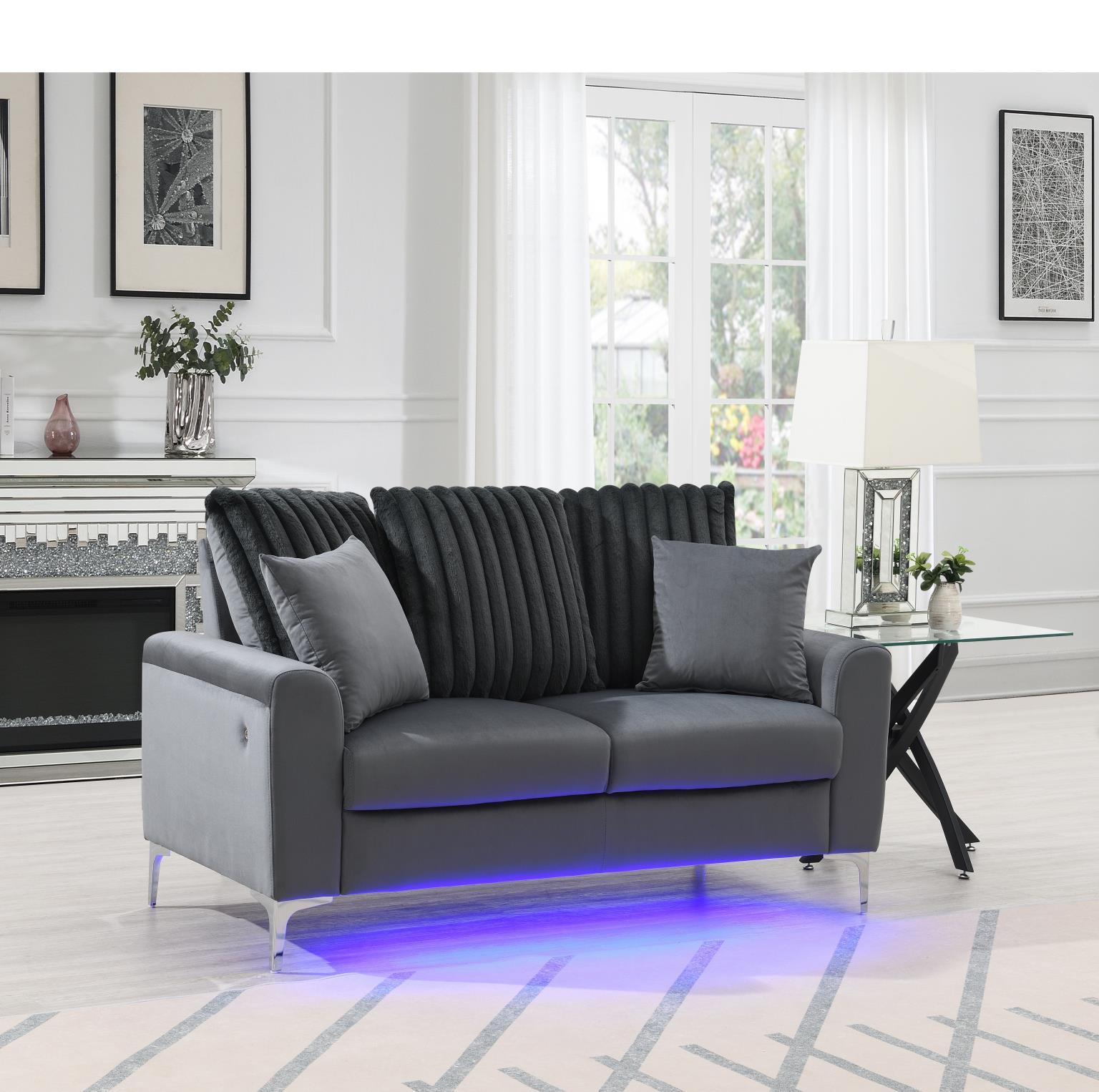 U481 Gray 3 Piece Living Room Set (Sofa, Loveseat, Chair)