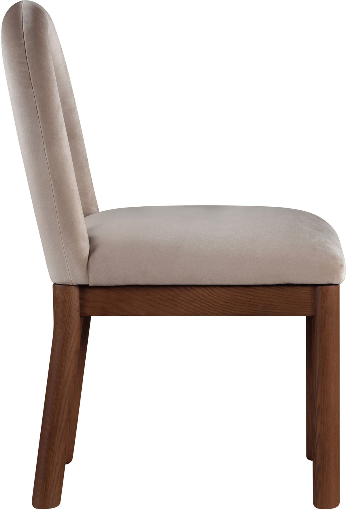 Conrad - Velvet Dining Chair with Brown Legs