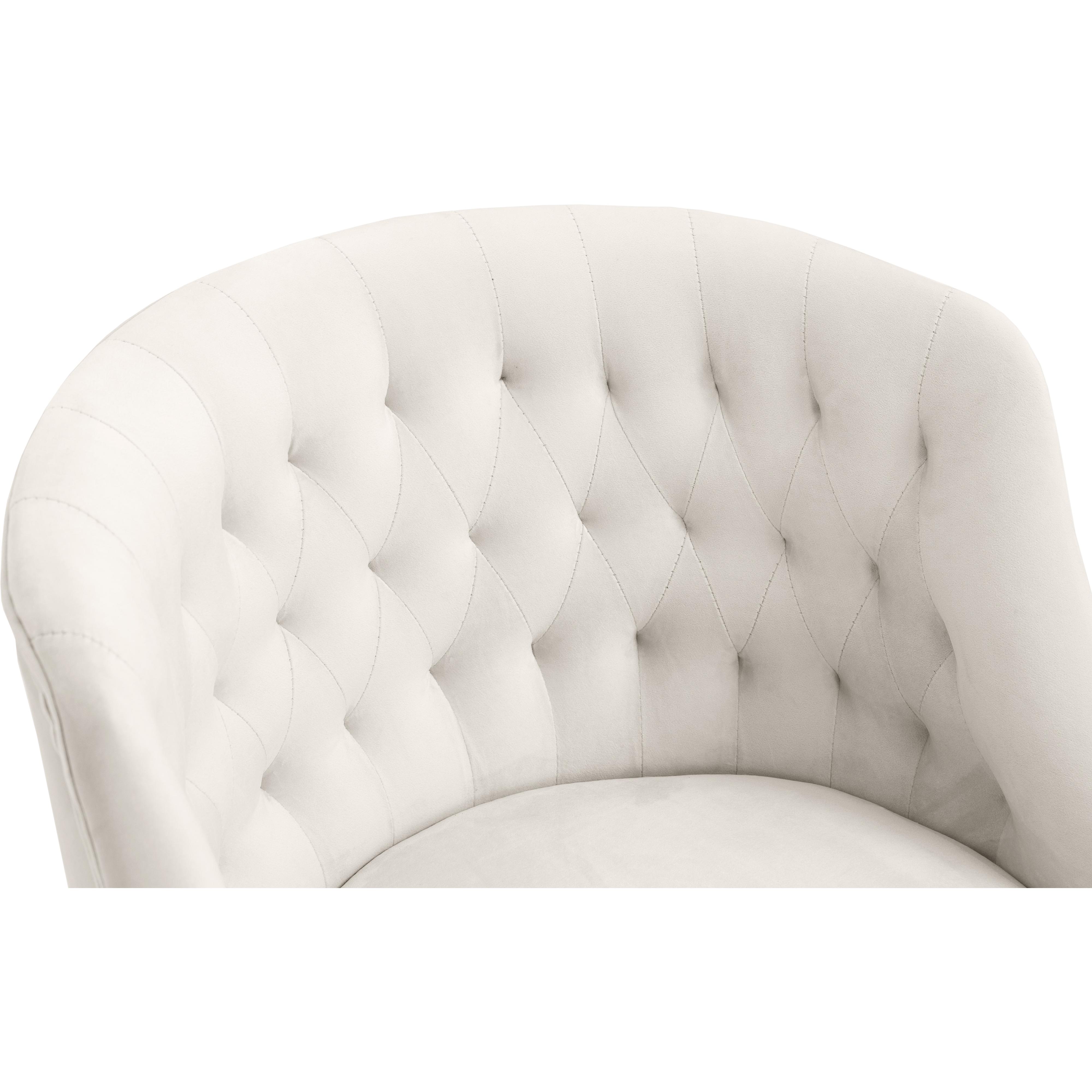 Meridian Arden Cream Velvet Office Chair