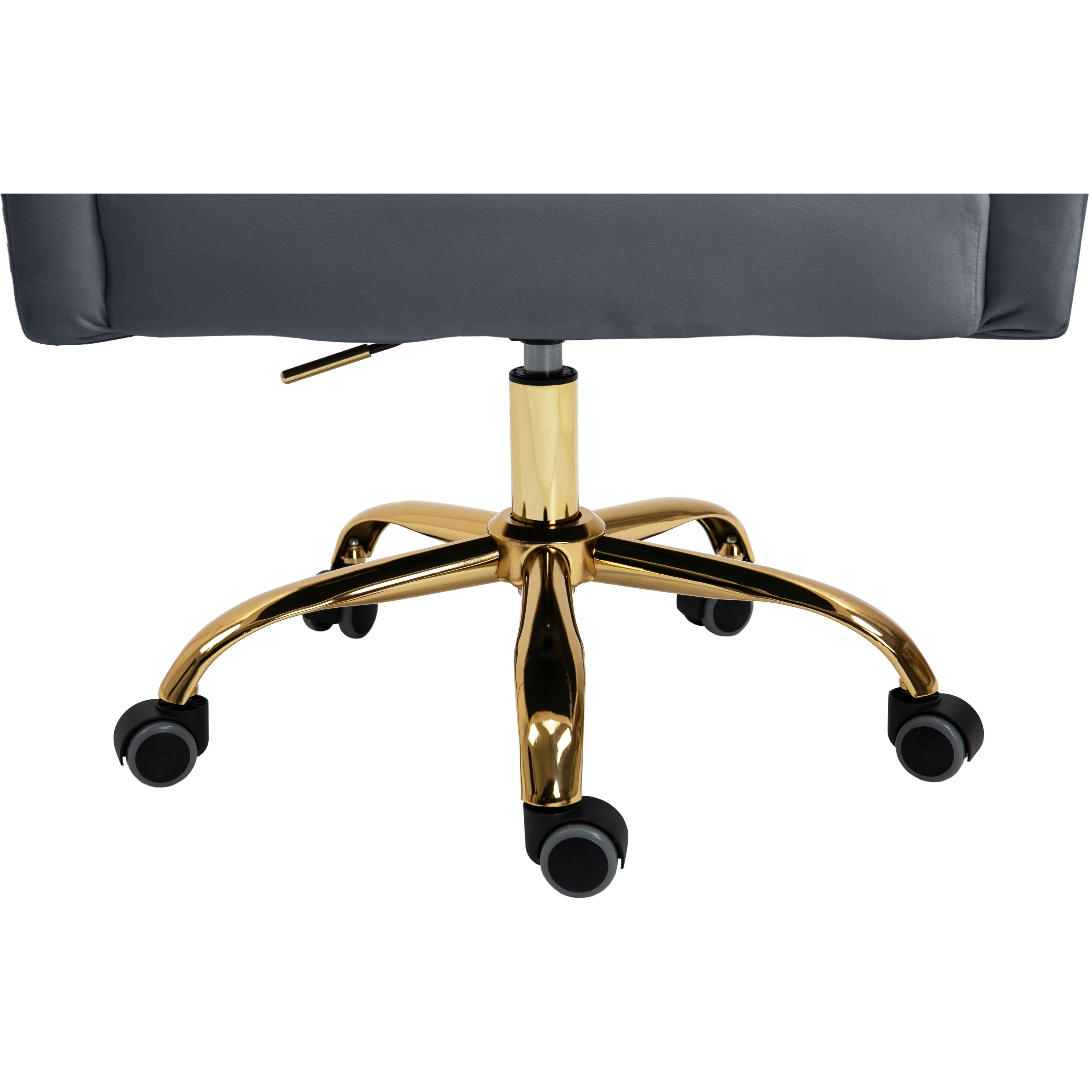 Meridian Arden Grey Velvet Office Chair