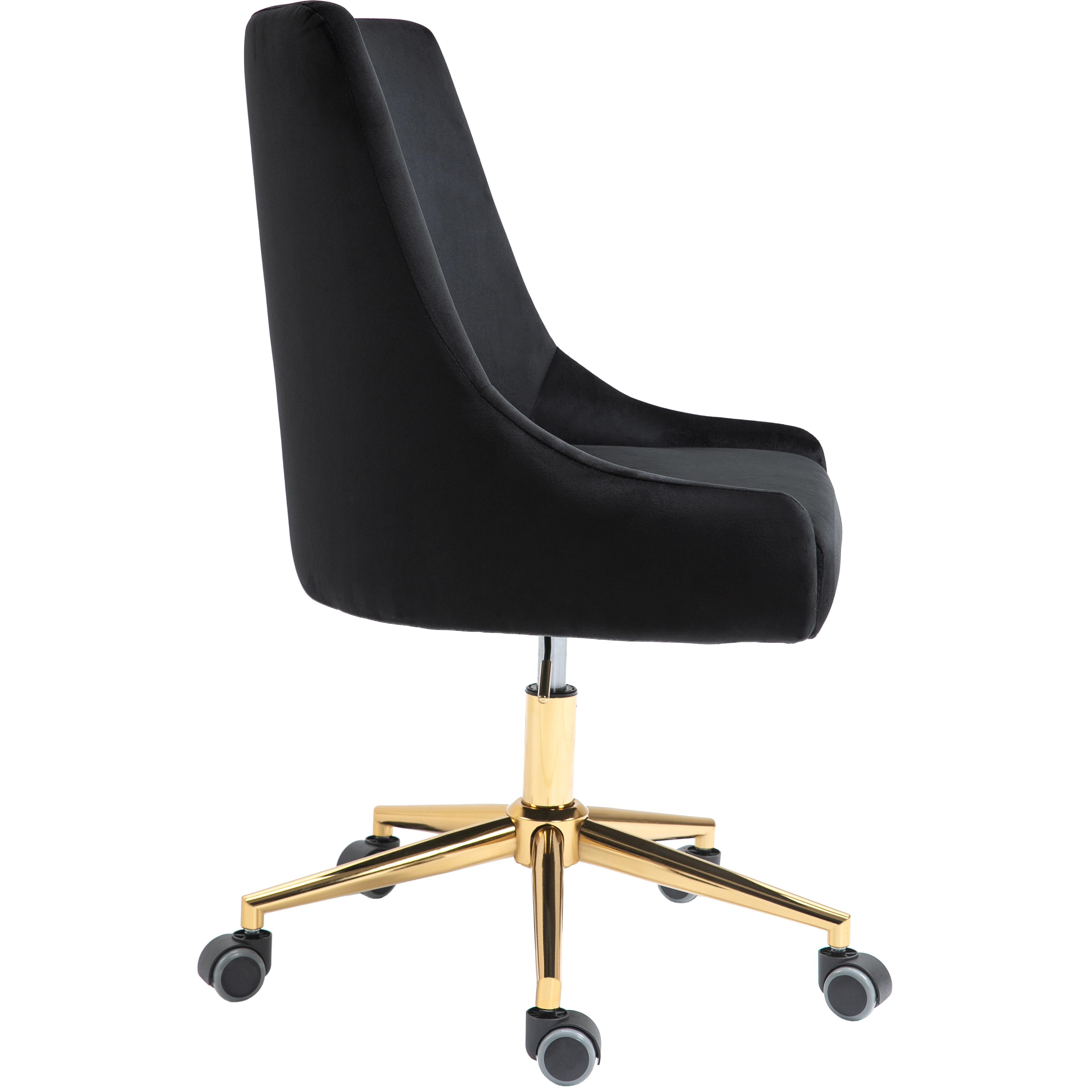 Meridian Karina Black Velvet Office Chair
