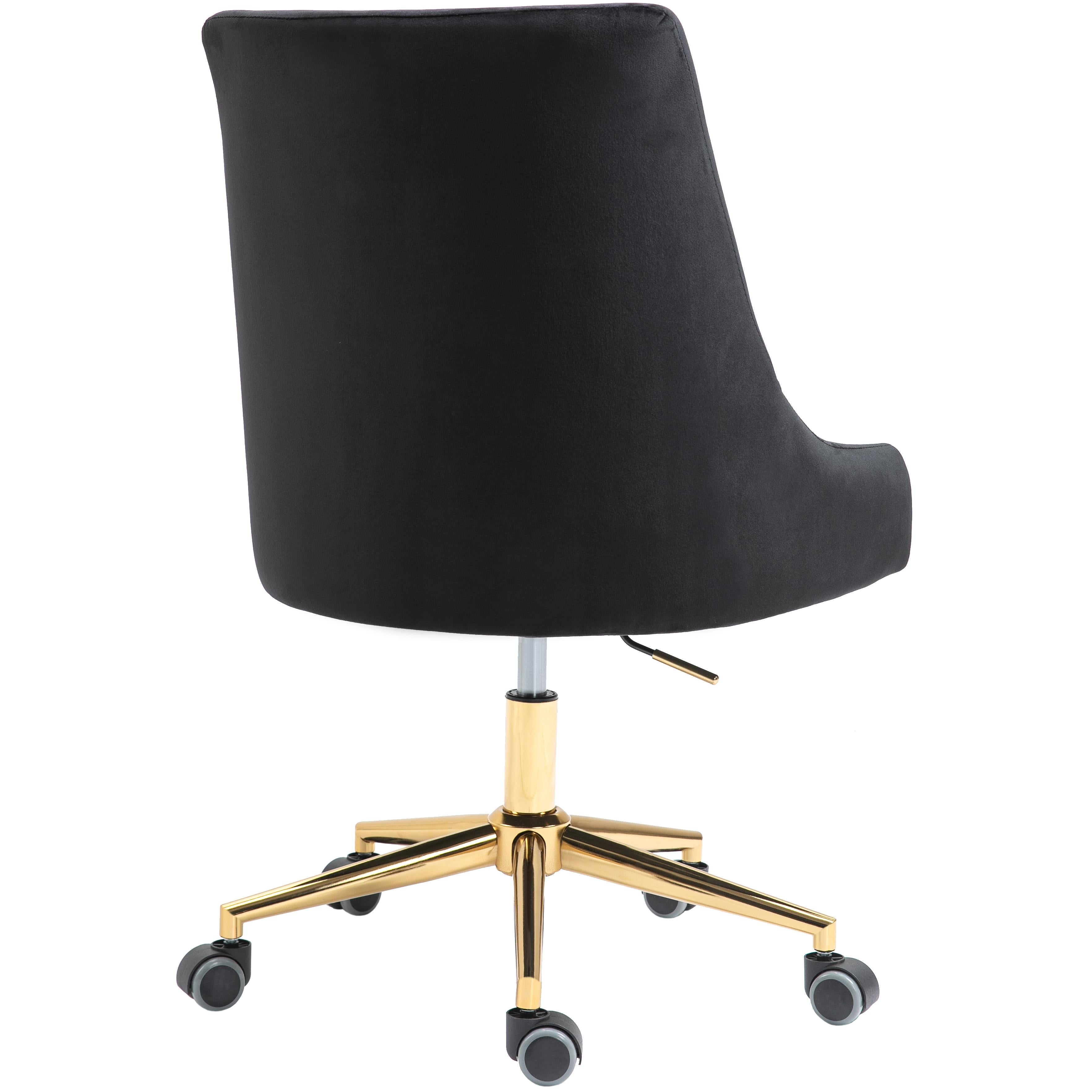 Meridian Karina Black Velvet Office Chair