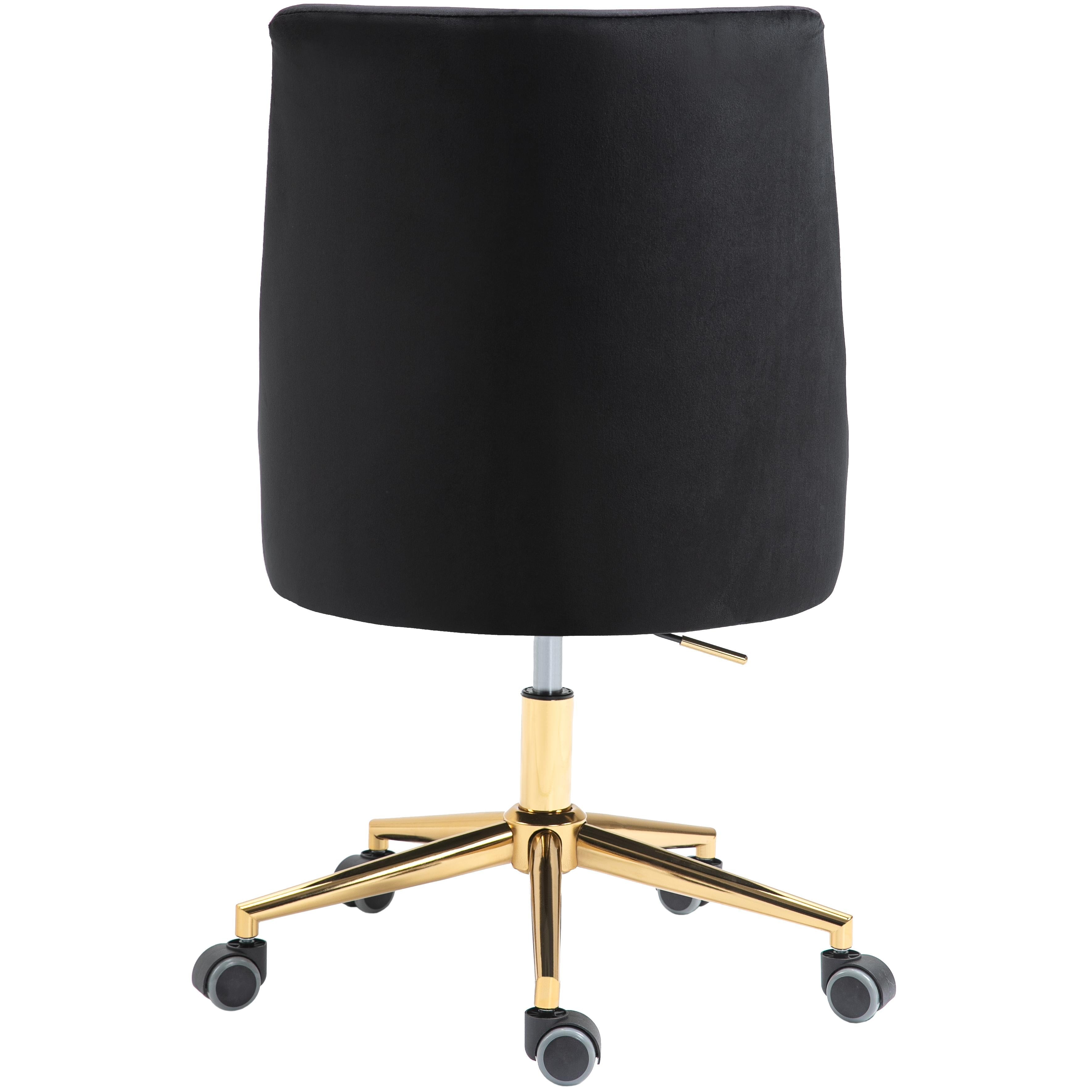 Meridian Karina Black Velvet Office Chair