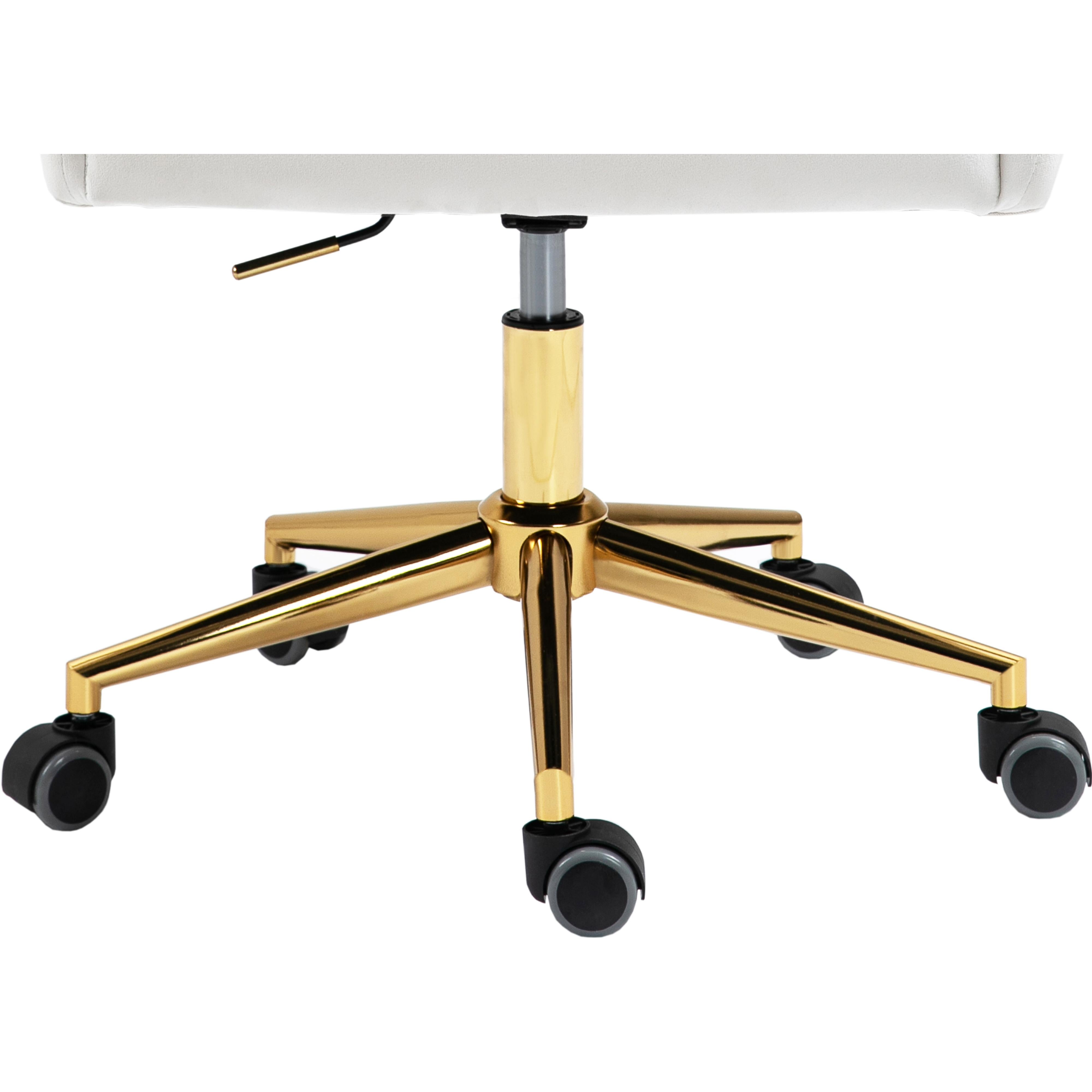 Meridian Karina Cream Velvet Office Chair