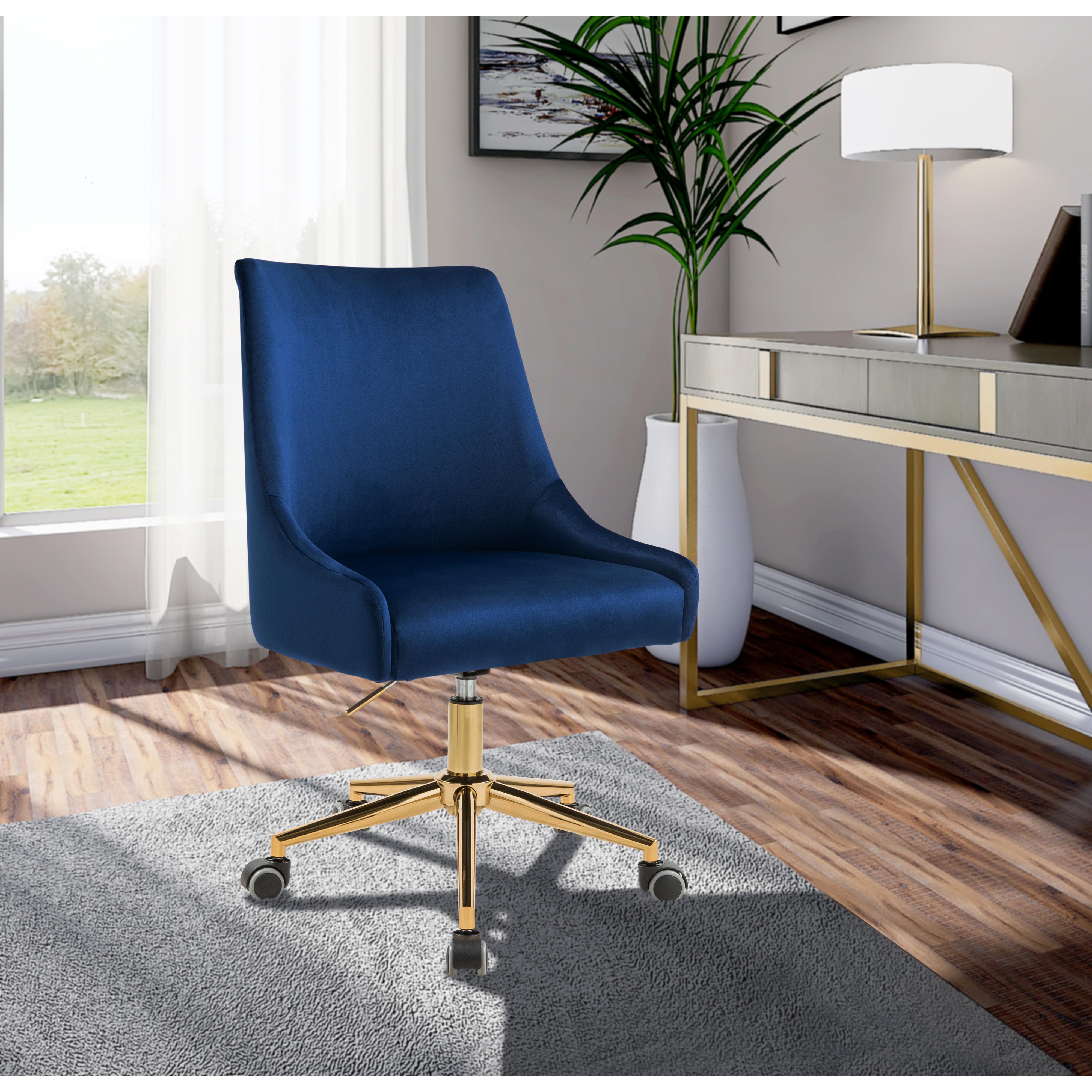 Meridian Karina Navy Velvet Office Chair