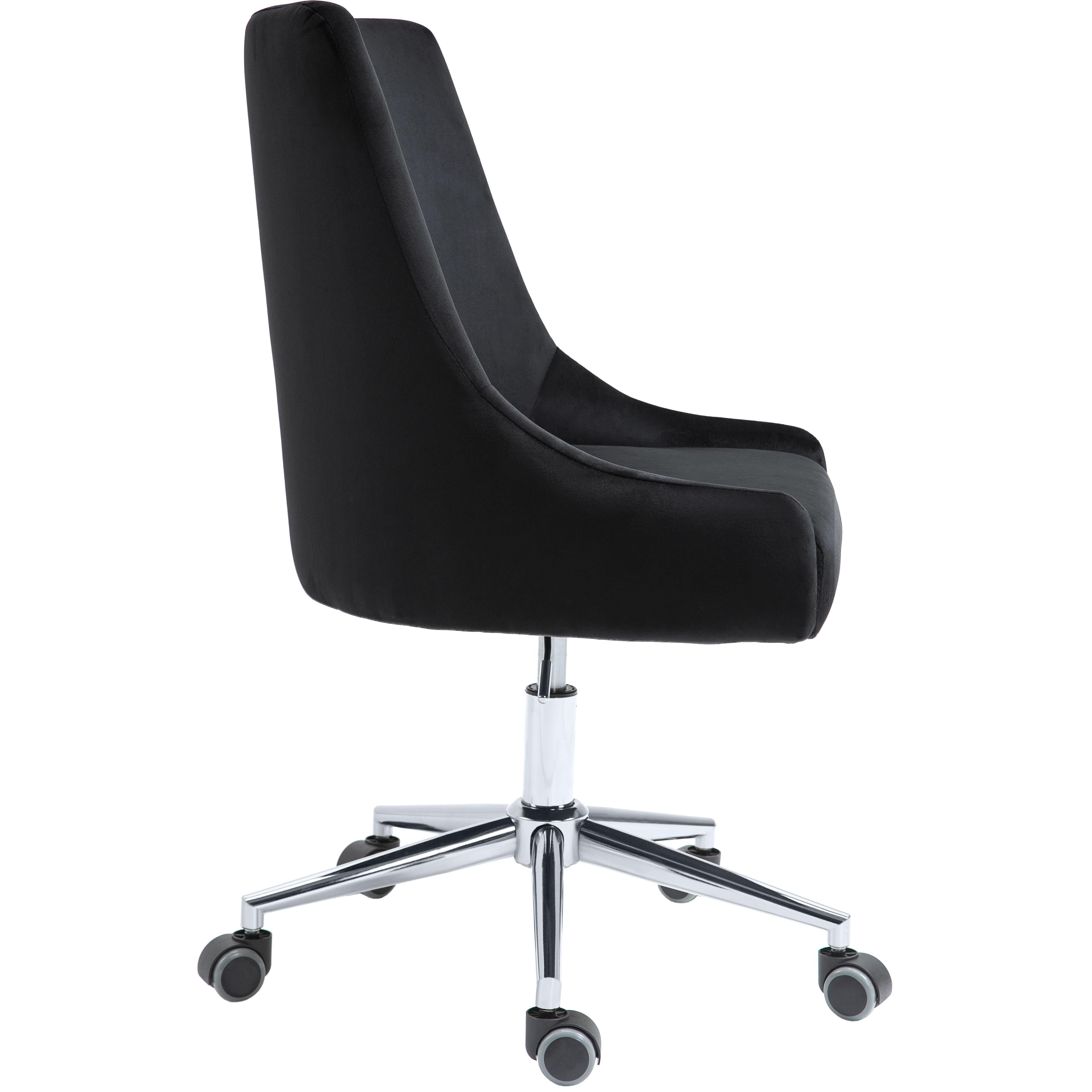 Meridian Karina Black Velvet Office Chair