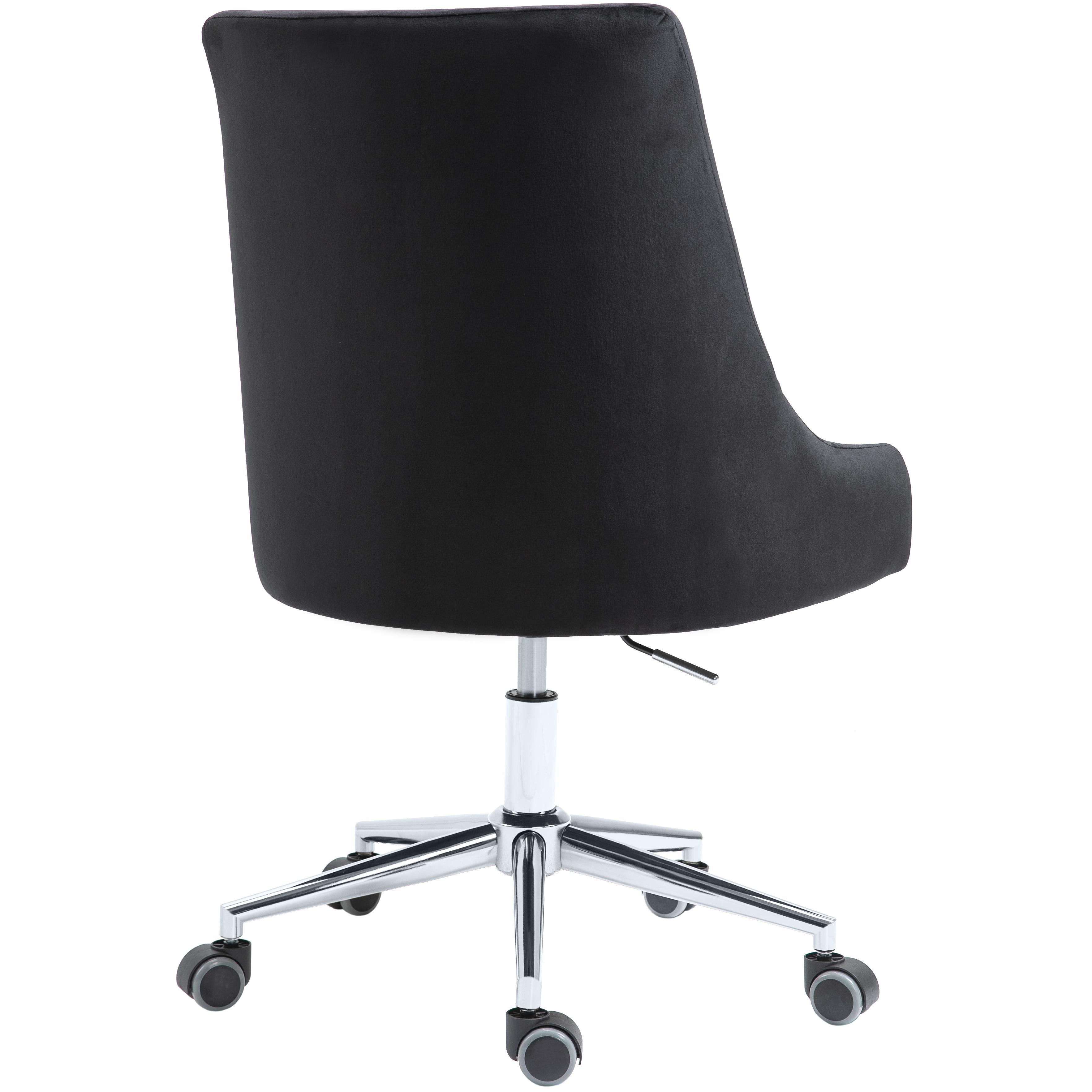 Meridian Karina Black Velvet Office Chair