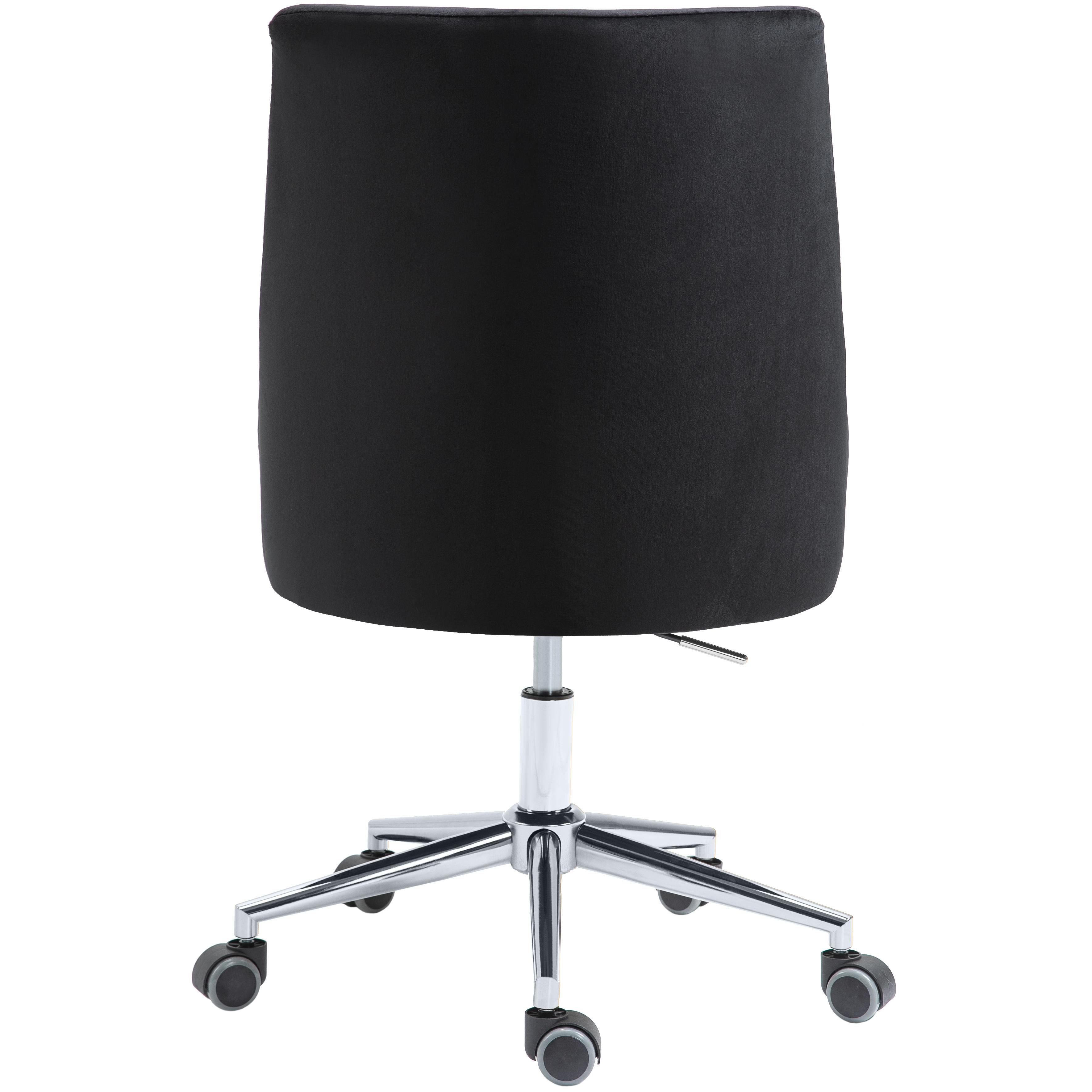 Meridian Karina Black Velvet Office Chair