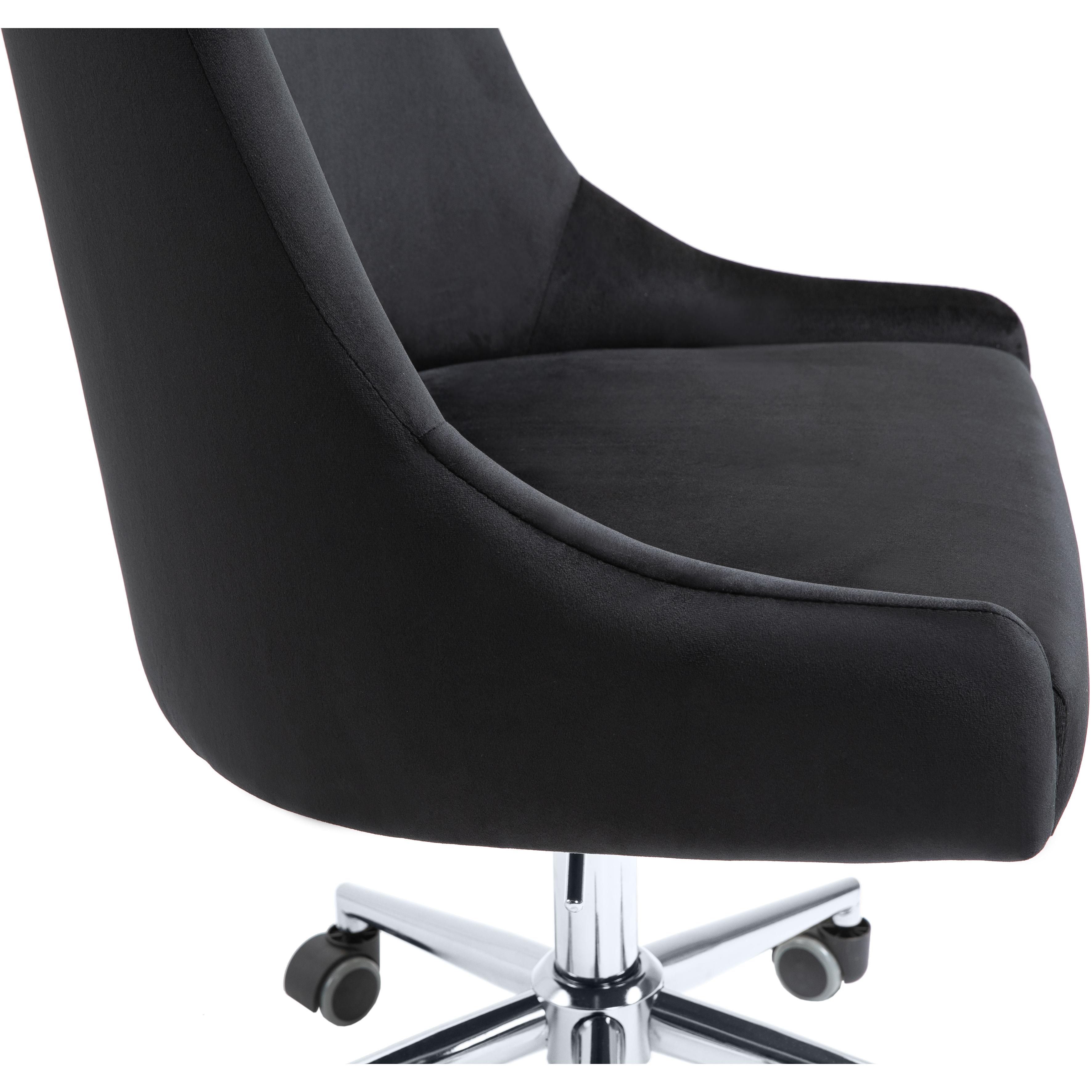 Meridian Karina Black Velvet Office Chair