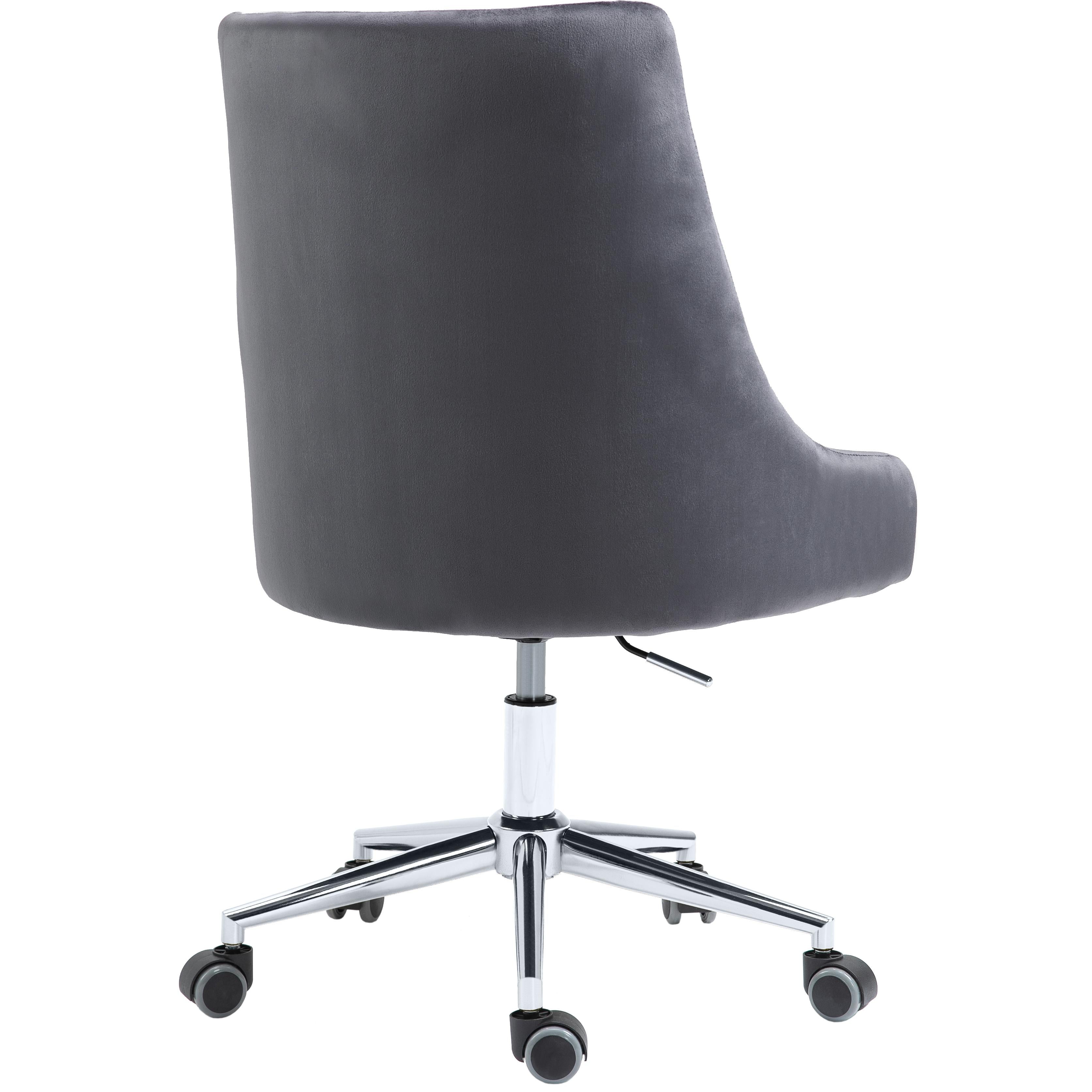 Meridian Karina Grey Velvet Office Chair